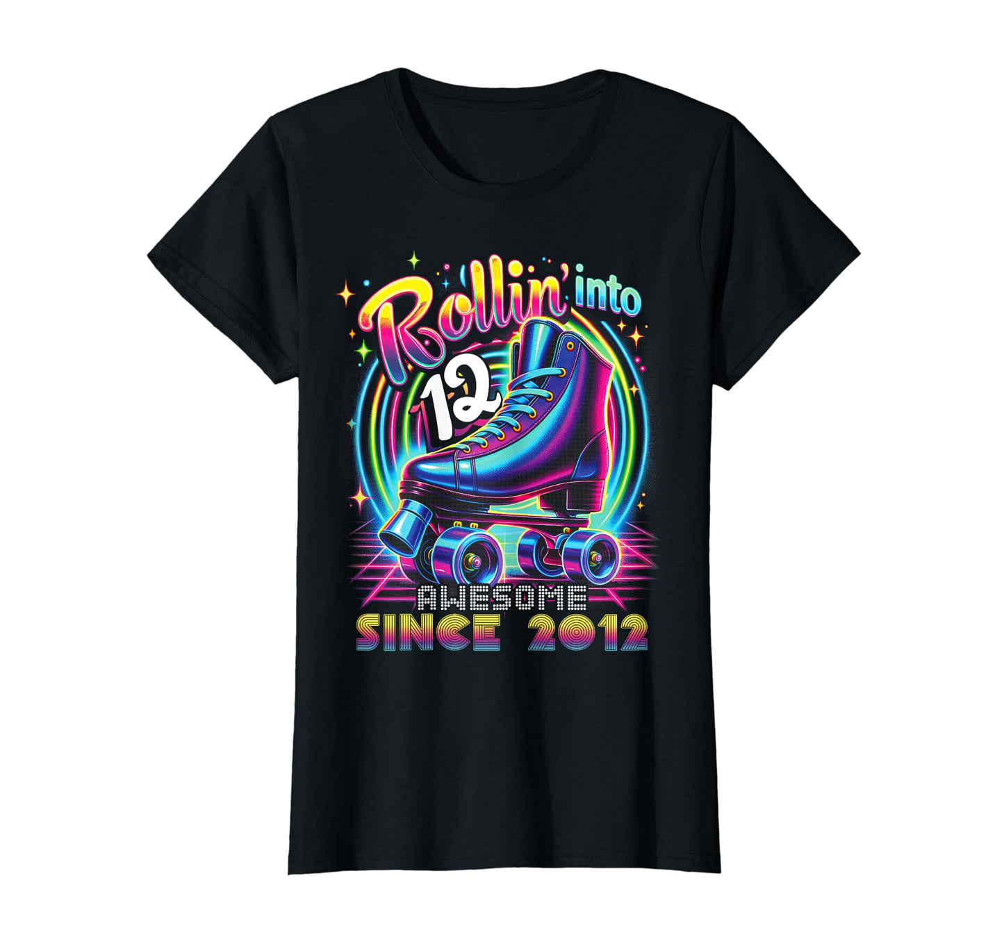 Roller Skate 12Th Birthday Skating T-Shirt - Casual Everyday Wear Unisex - T-Shirt, Sweatshirt, Hoodie