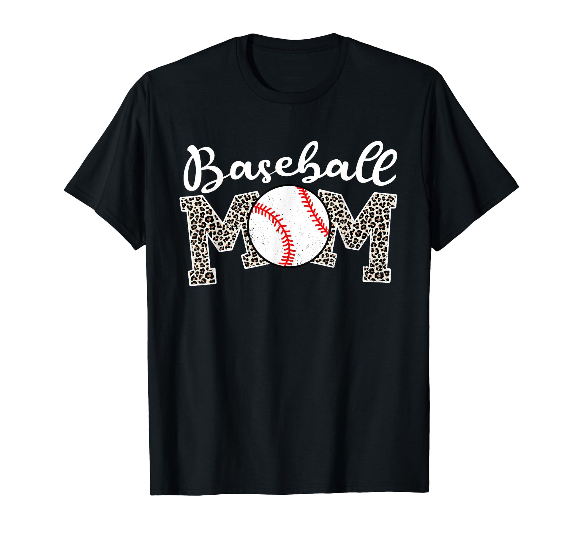 Baseball Mom Leopard Mothers Day T-Shirt - Unique Graphic Men Women - T-Shirt, Sweatshirt, Hoodie
