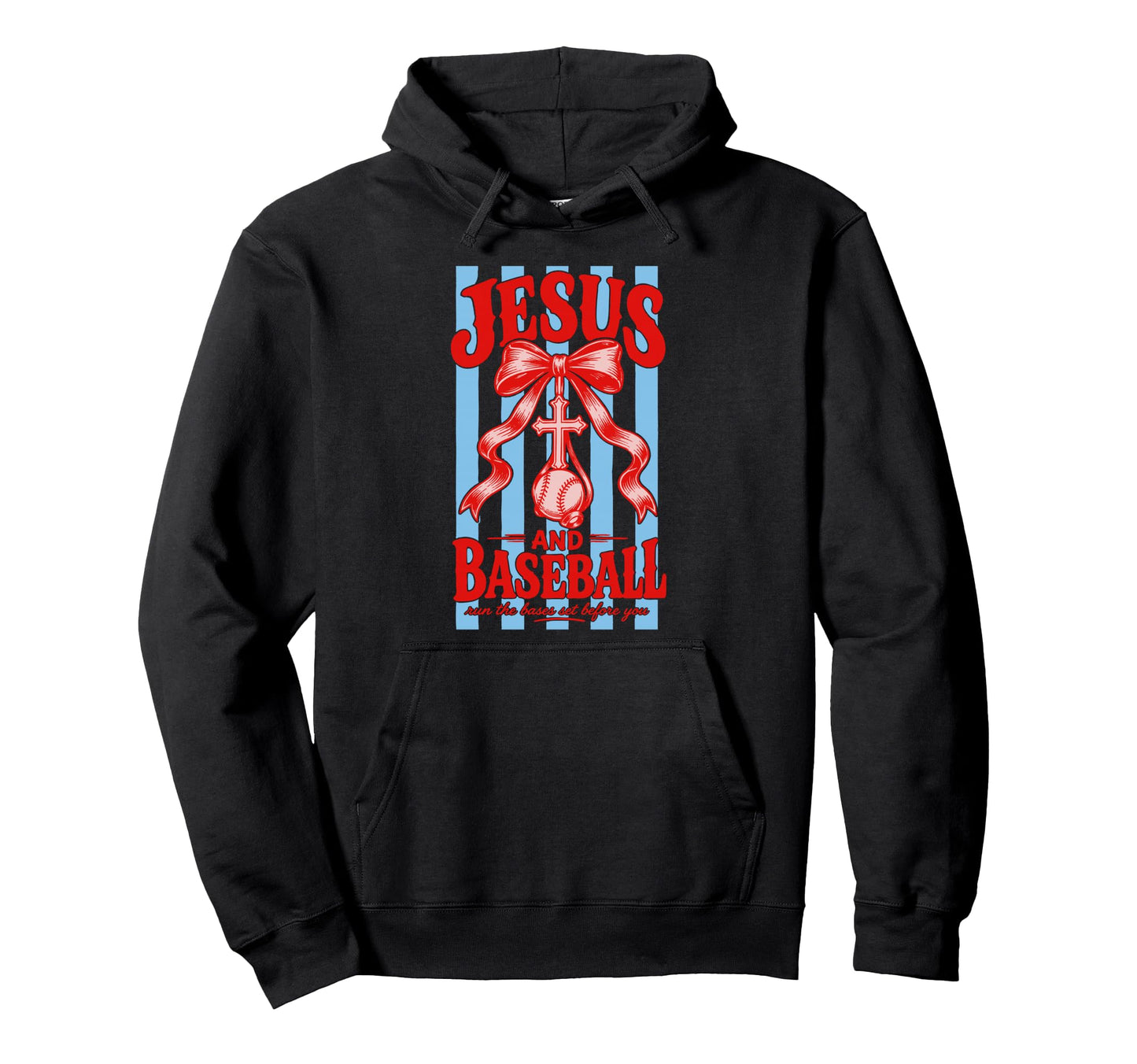 Jesus And Baseball Coquette Hoodie - Casual Everyday Wear for Adults - T-Shirt, Sweatshirt, Hoodie