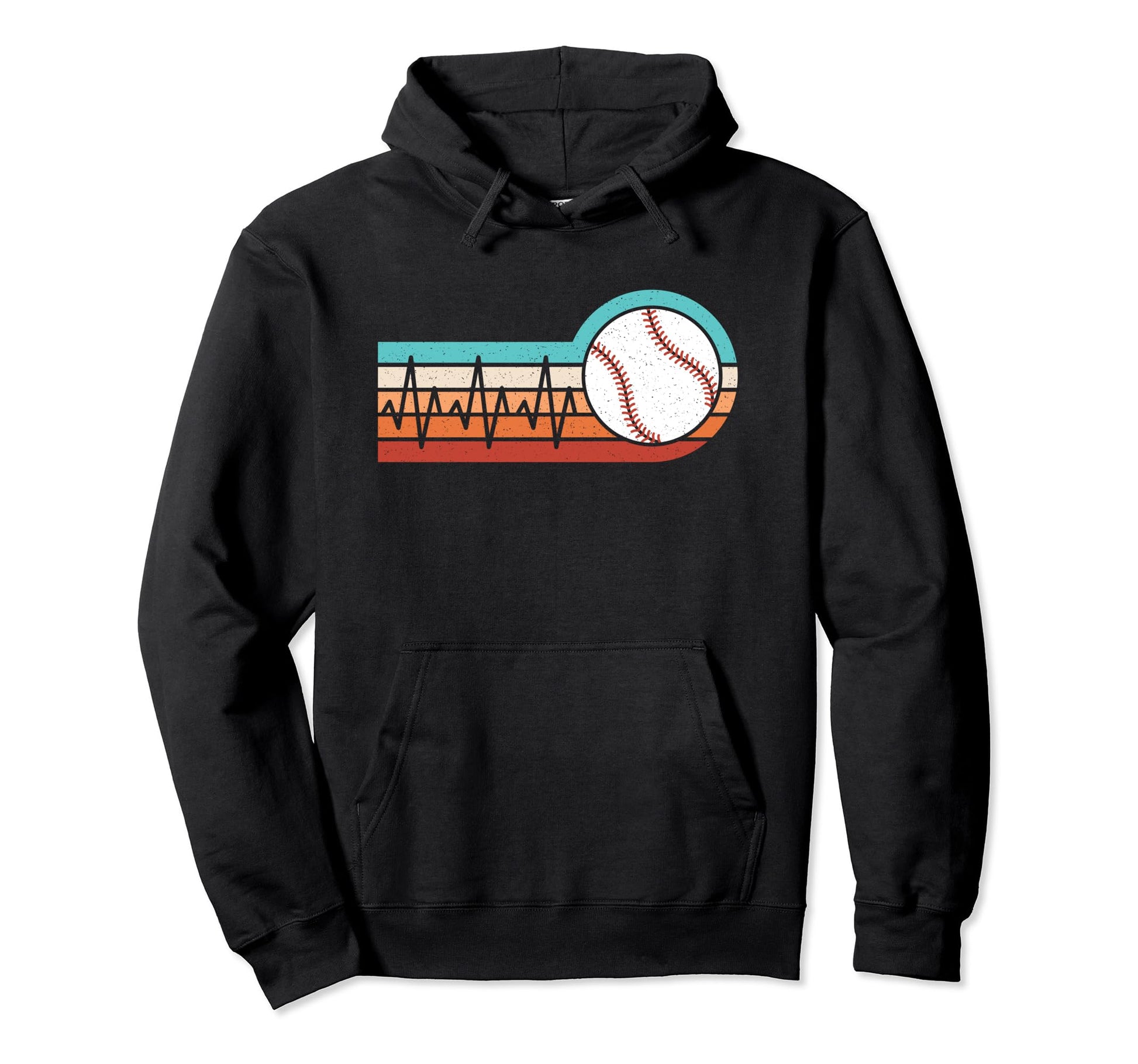 Baseball Heartbeat Baseball Lover Hoodie - Streetwear Style Unisex - T-Shirt, Sweatshirt, Hoodie