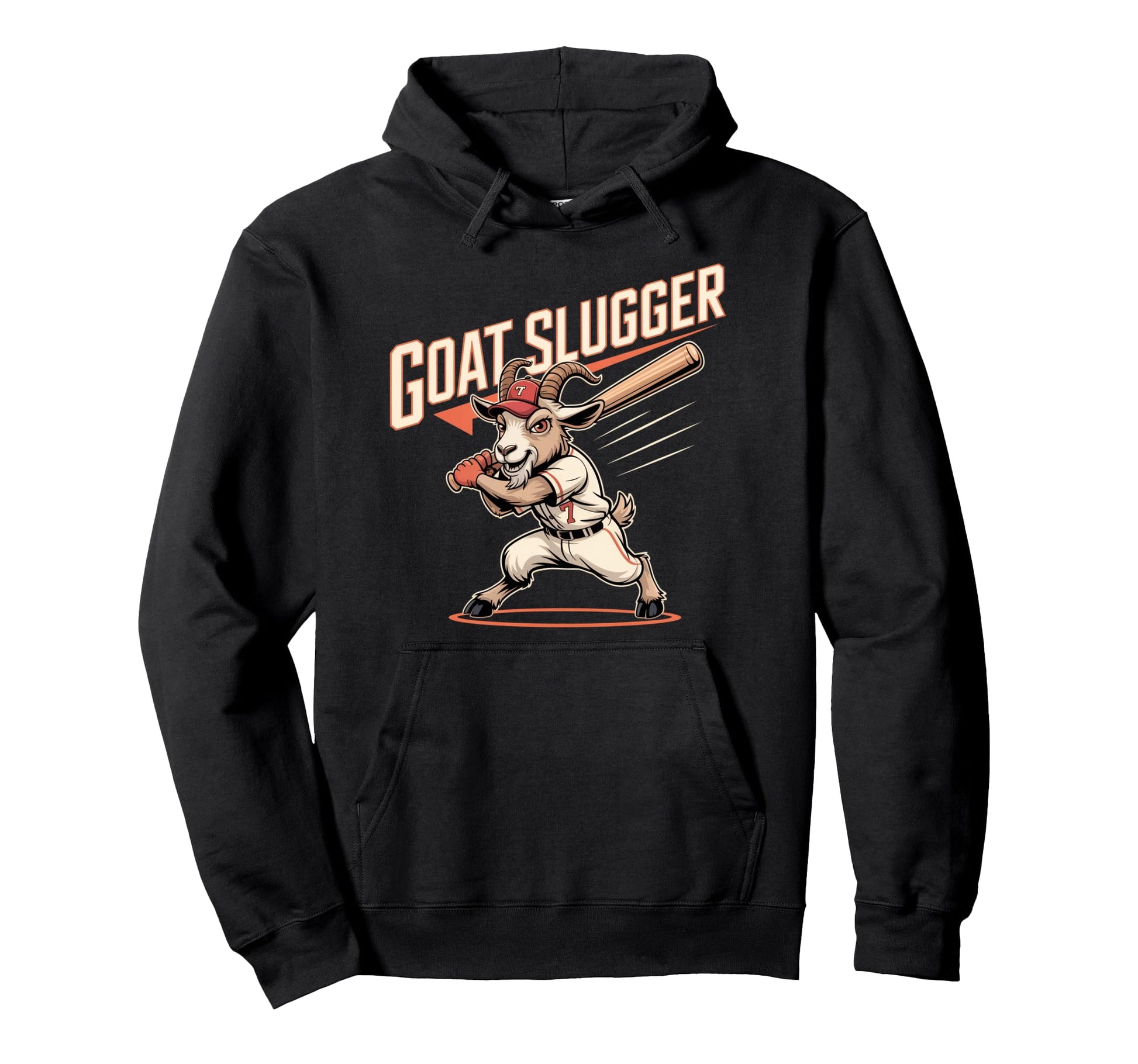 Goat Slugger Baseball Power Hitter All Hoodie - Custom Art Print Unisex - T-Shirt, Sweatshirt, Hoodie