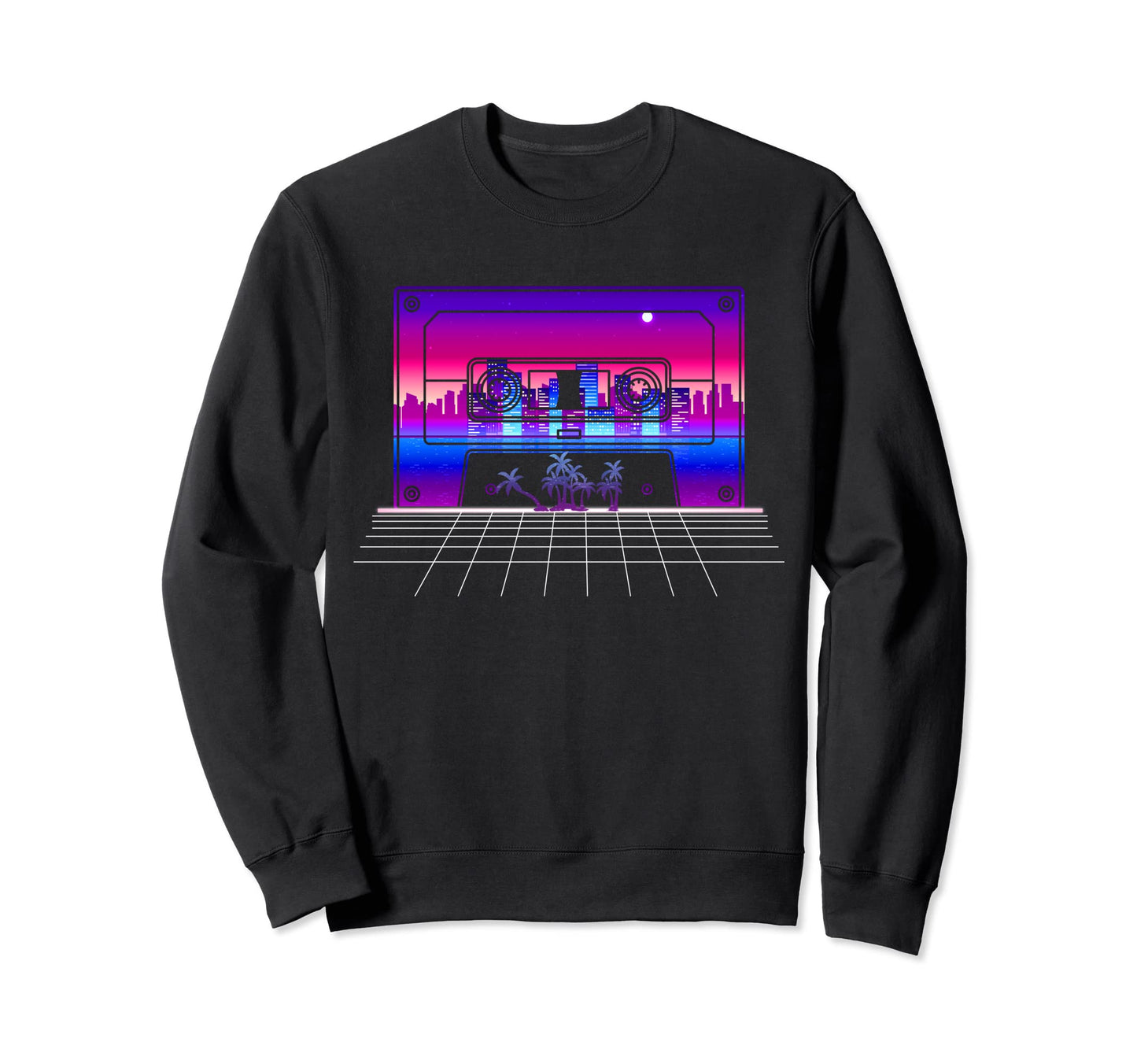 Vaporwave Art Cassette 80S Synthwave Sweatshirt - Novelty Apparel Unisex - T-Shirt, Sweatshirt, Hoodie