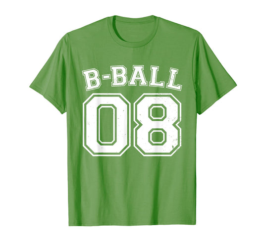 B Ball Basketball Player Number 08 T-Shirt - Casual Everyday Wear Unisex - T-Shirt, Sweatshirt, Hoodie