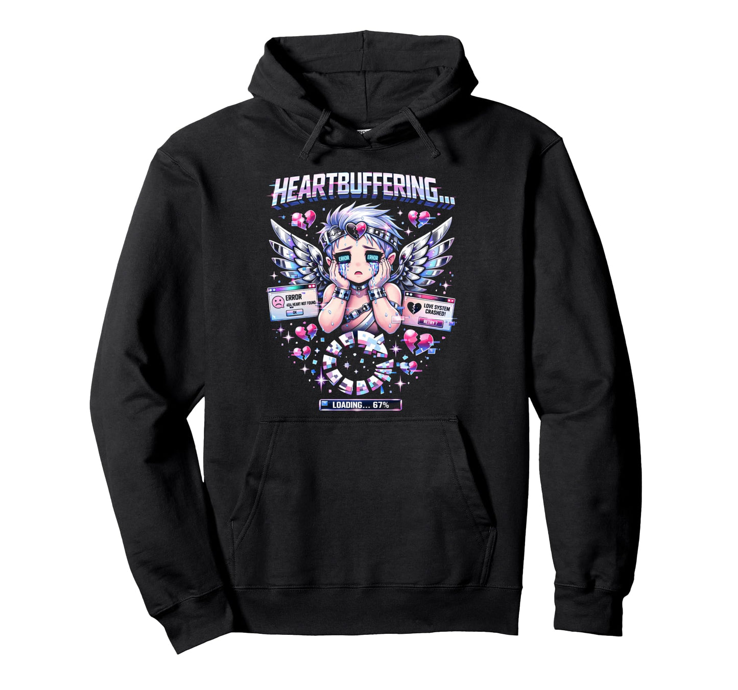 Heartbuffering Cyber Emo Fantasy Y2K Hoodie - Novelty Apparel Men Women - T-Shirt, Sweatshirt, Hoodie