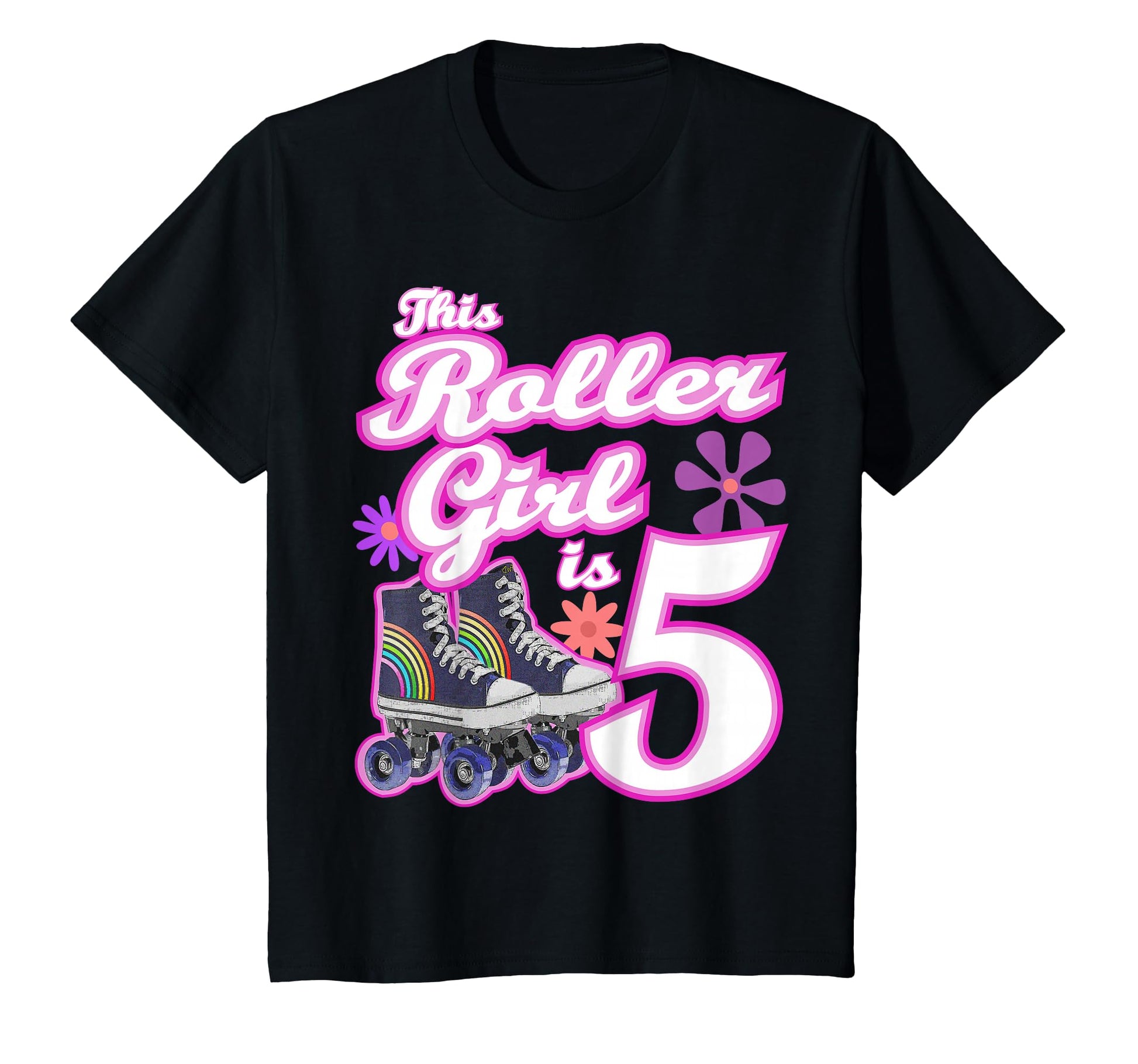 5 Year Old Skate Birthday Roller T-Shirt - Unique Graphic Men Women - T-Shirt, Sweatshirt, Hoodie