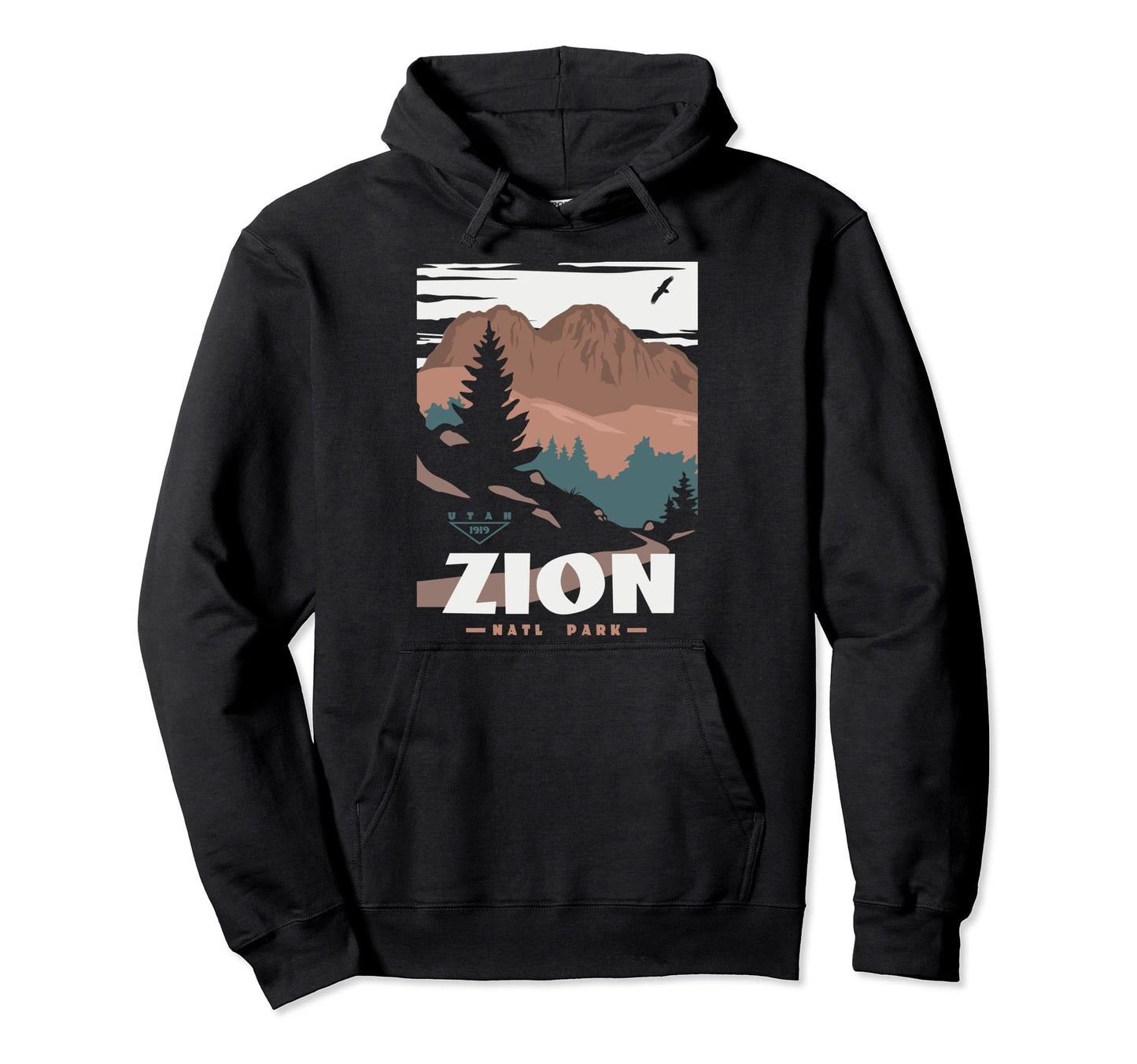 Funny America Utah Zion National Park Hoodie - Casual Everyday Wear Unisex - T-Shirt, Sweatshirt, Hoodie