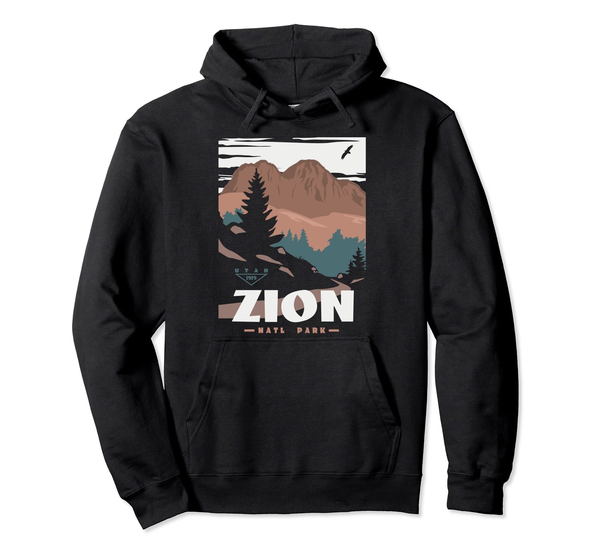 Funny America Utah Zion National Park Hoodie - Casual Everyday Wear Unisex - T-Shirt, Sweatshirt, Hoodie