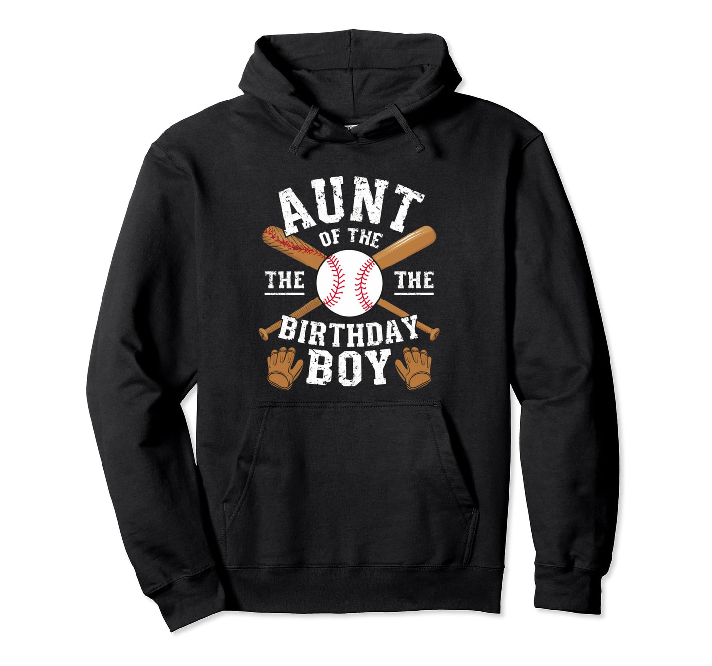 Aunt Baseball Birthday Family Baller Hoodie - Custom Art Print Unisex - T-Shirt, Sweatshirt, Hoodie