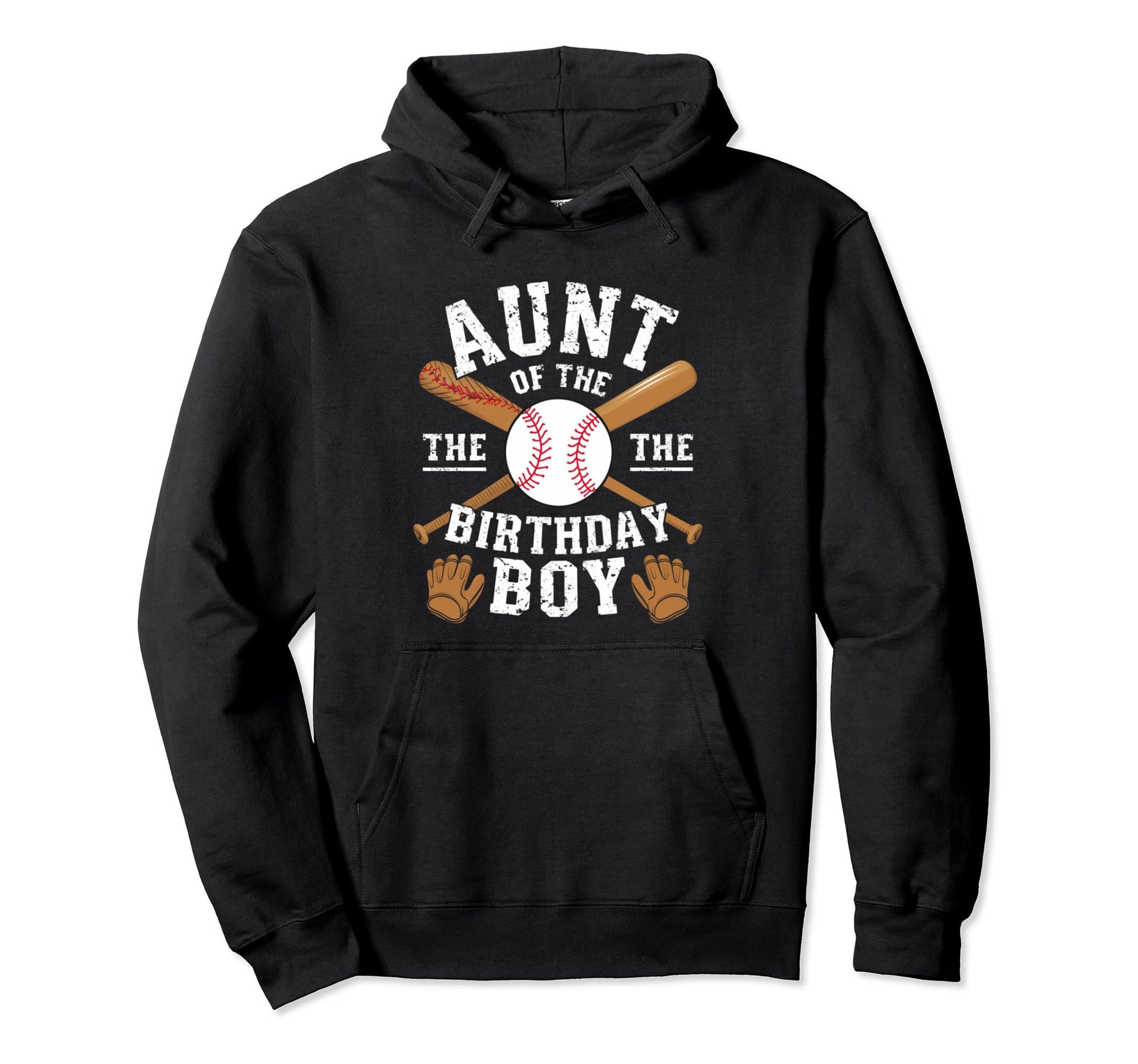 Aunt Baseball Birthday Family Baller Hoodie - Custom Art Print Unisex - T-Shirt, Sweatshirt, Hoodie