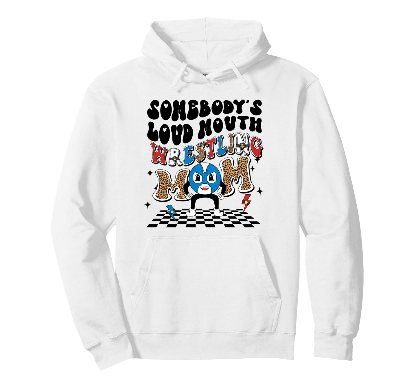 Wrestling Mom Leopard Sports Hoodie - Streetwear Style Men Women - T-Shirt, Sweatshirt, Hoodie