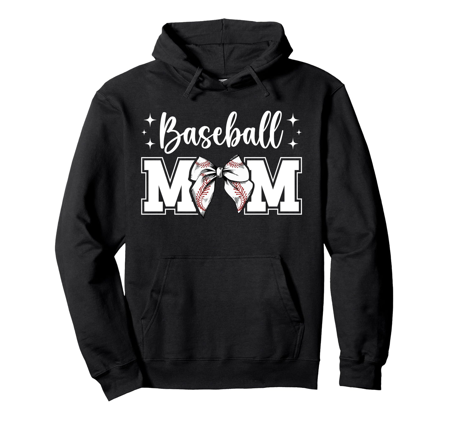 Baseball Mom Baseball Player Mom Coquette Hoodie - Graphic Print Unisex - T-Shirt, Sweatshirt, Hoodie