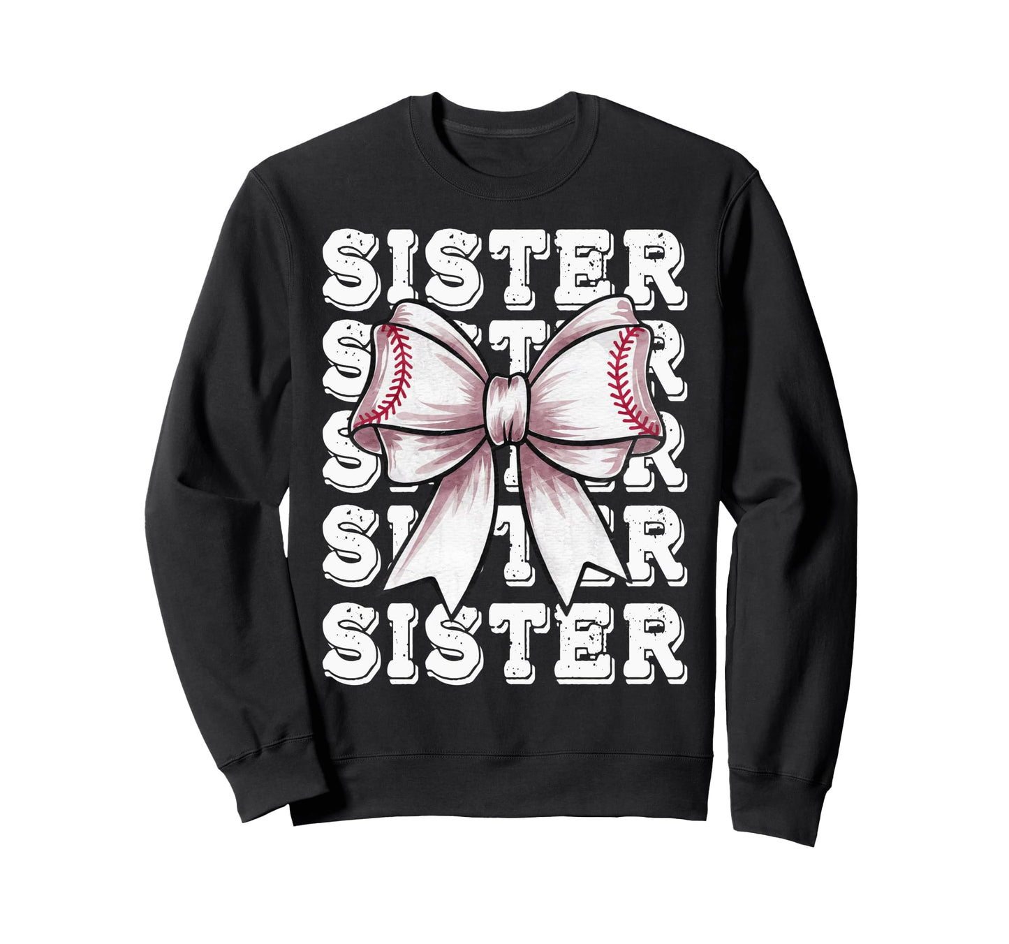 Coquette Baseball Sister Matching Sweatshirt - Graphic Print for Adults - T-Shirt, Sweatshirt, Hoodie