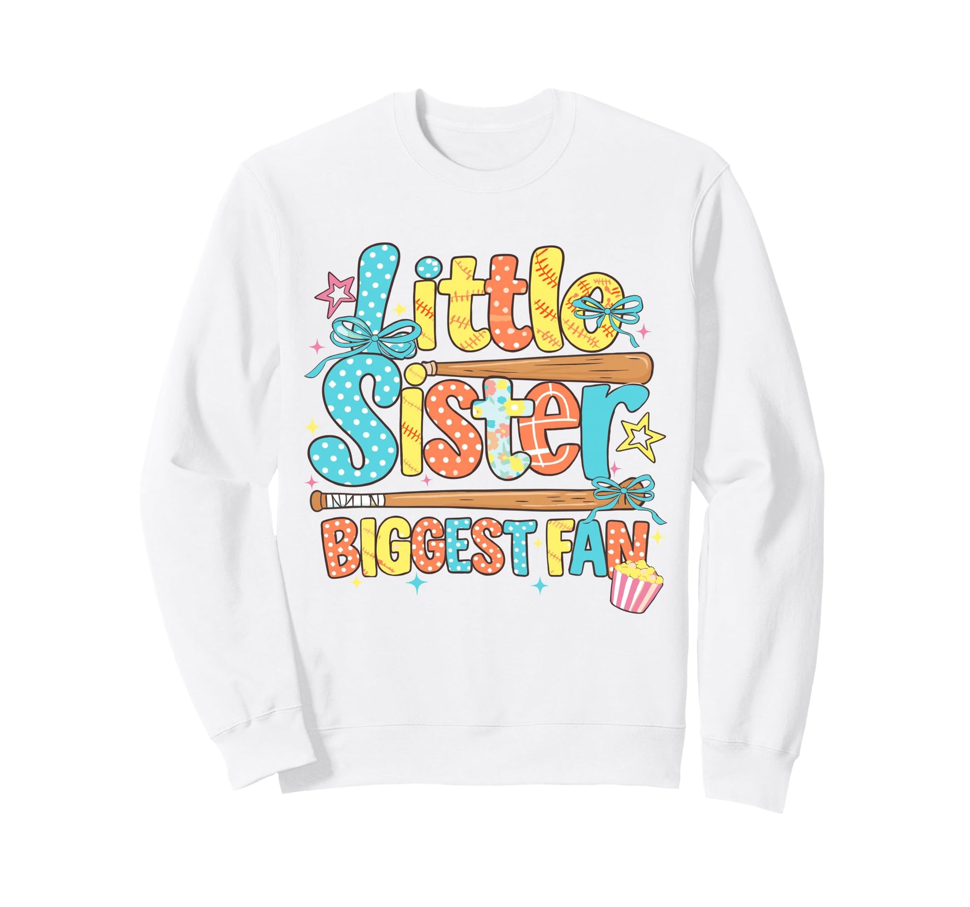 Funny Little Sister Biggest Fan Sweatshirt - Minimalist Print for Adults - T-Shirt, Sweatshirt, Hoodie