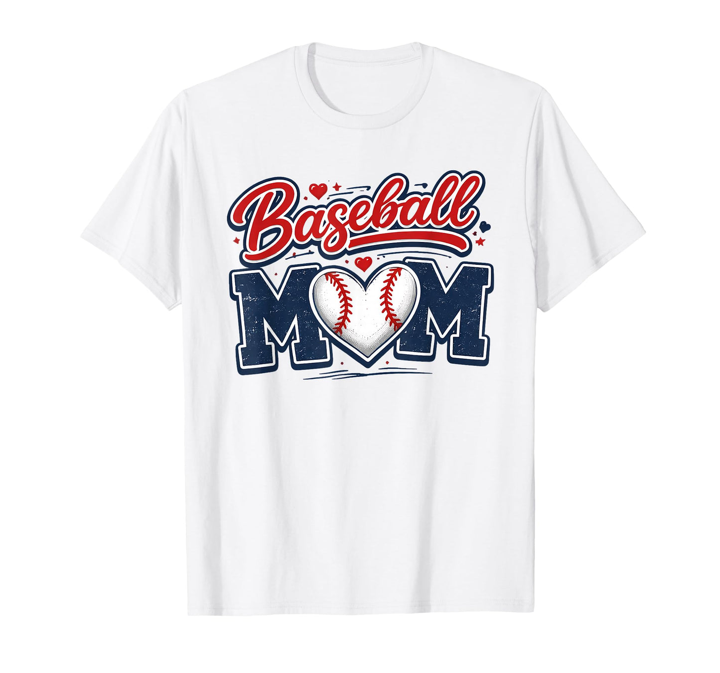 Baseball Mom Baseball Heart T-Shirt - Fun Novelty Design for Adults - T-Shirt, Sweatshirt, Hoodie