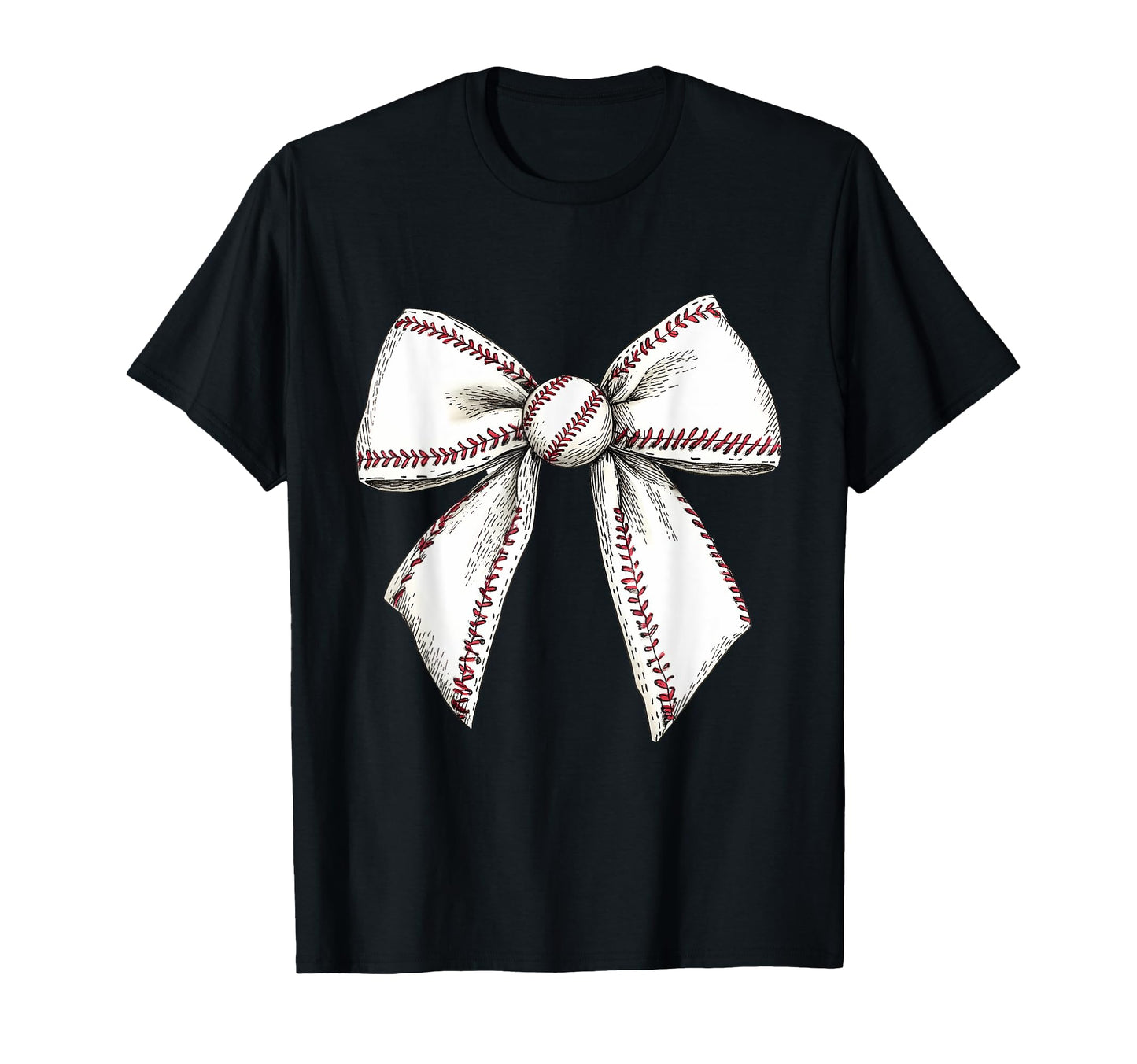 Baseball Coquette Bow Baseball Mom T-Shirt - Novelty Apparel Unisex - T-Shirt, Sweatshirt, Hoodie