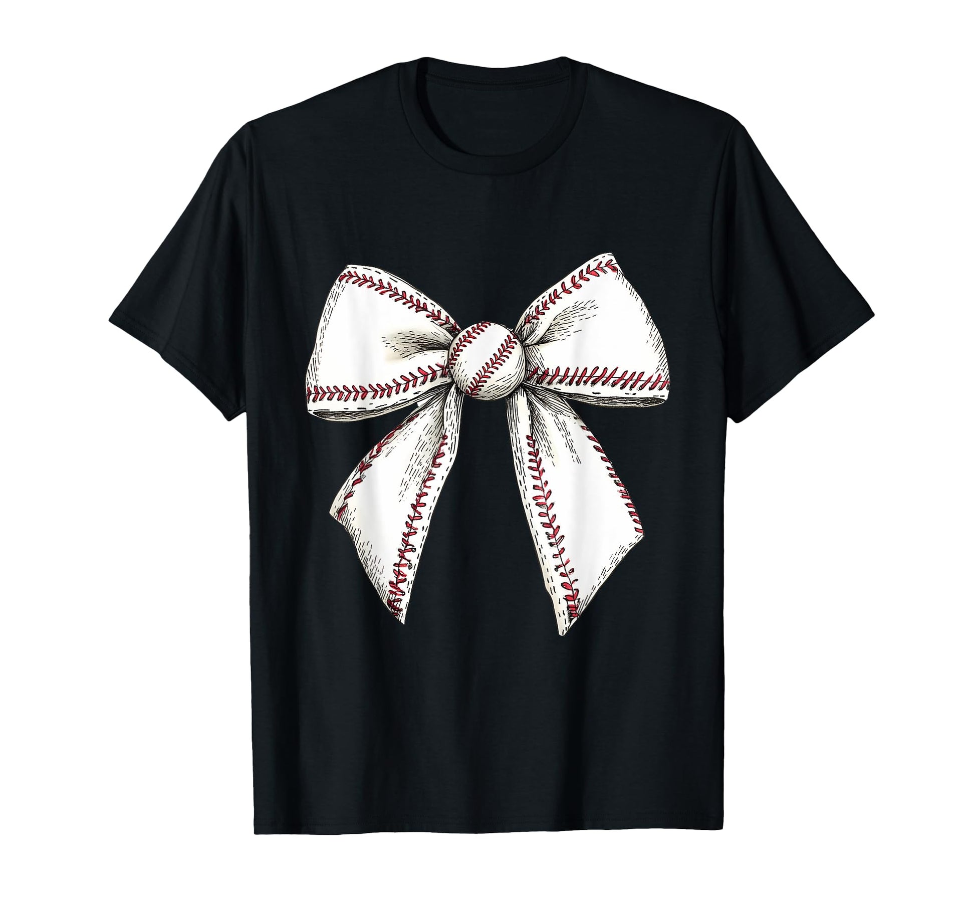 Baseball Coquette Bow Baseball Mom T-Shirt - Novelty Apparel Unisex - T-Shirt, Sweatshirt, Hoodie