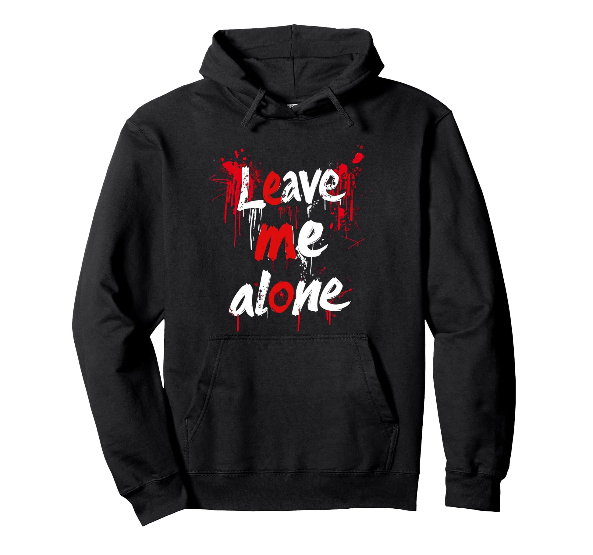 Leave Me Alone Y2K Emo Aesthetic Hoodie - Fun Novelty Design Men Women - T-Shirt, Sweatshirt, Hoodie