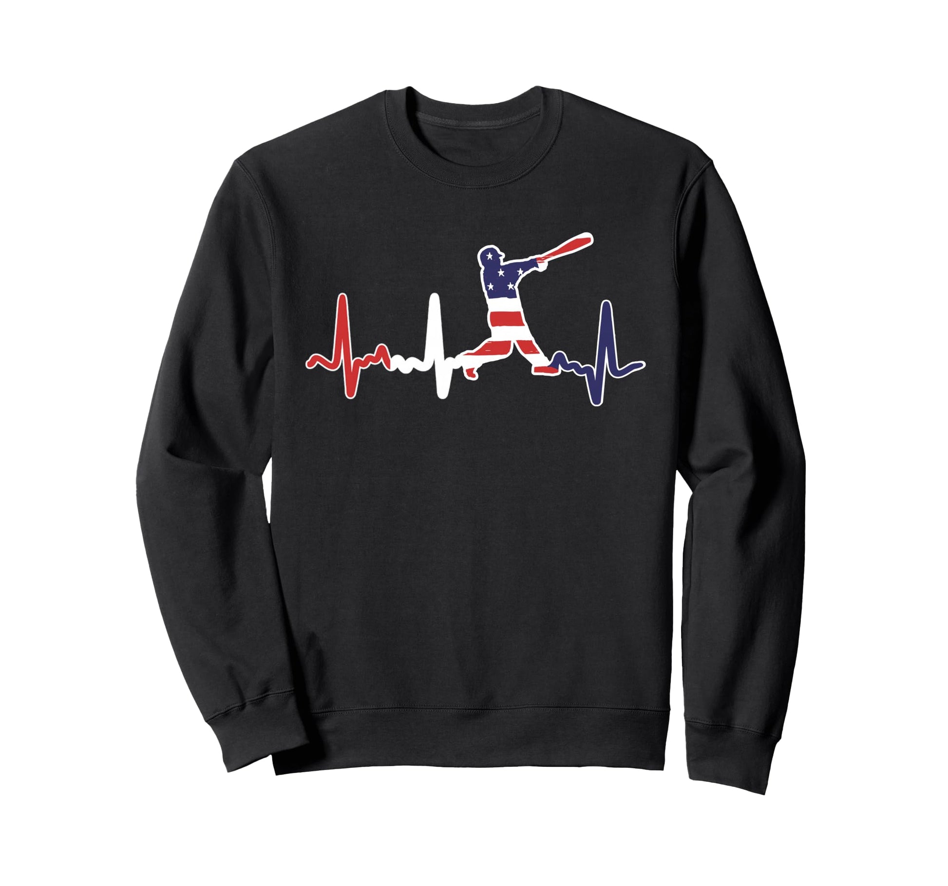 Home Run Baseball Flag Baseball Sweatshirt - Aesthetic Graphic for Adults - T-Shirt, Sweatshirt, Hoodie