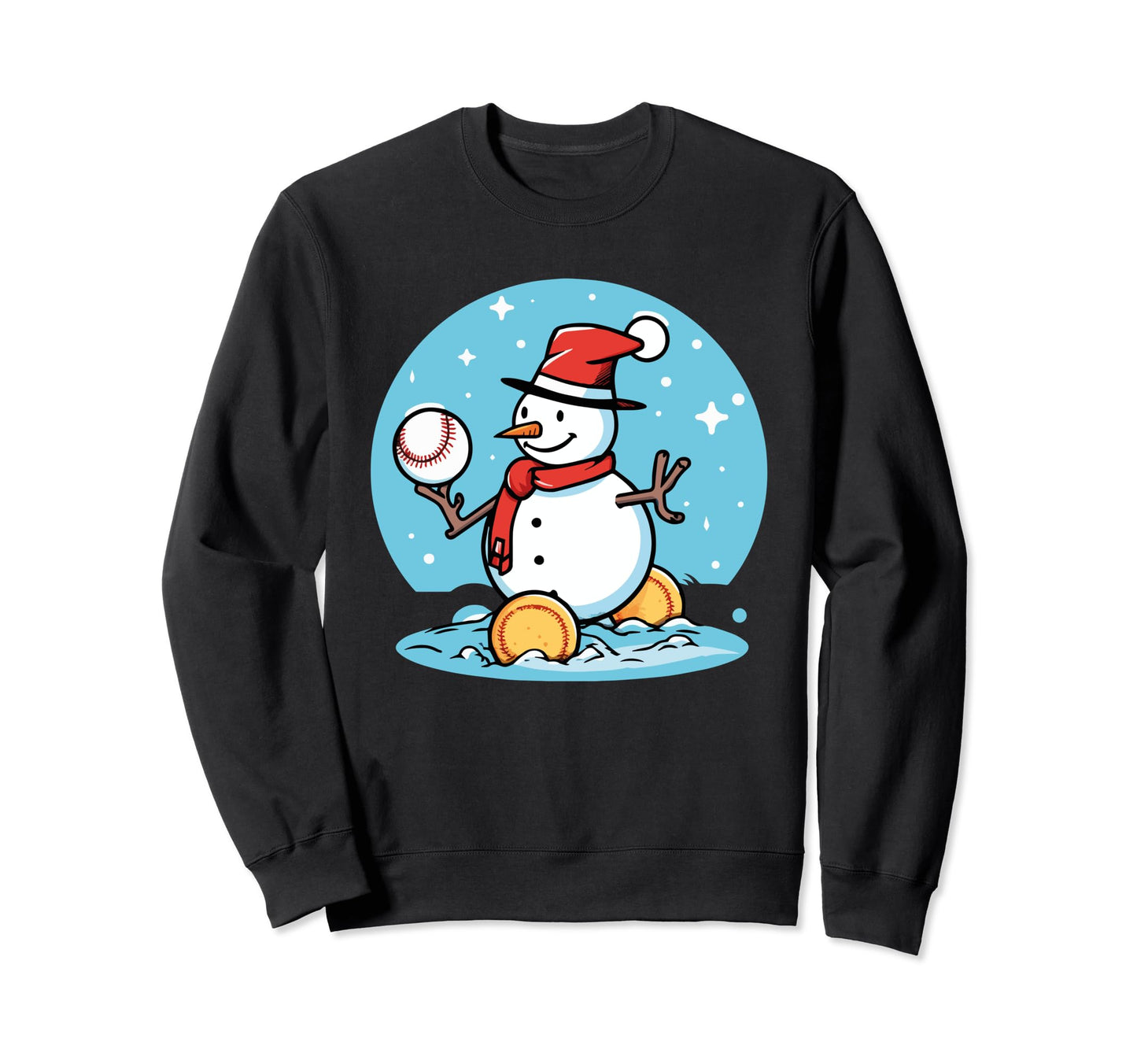 Baseball Merry Santa Claus Pitcher Sweatshirt - Minimalist Print Men Women - T-Shirt, Sweatshirt, Hoodie