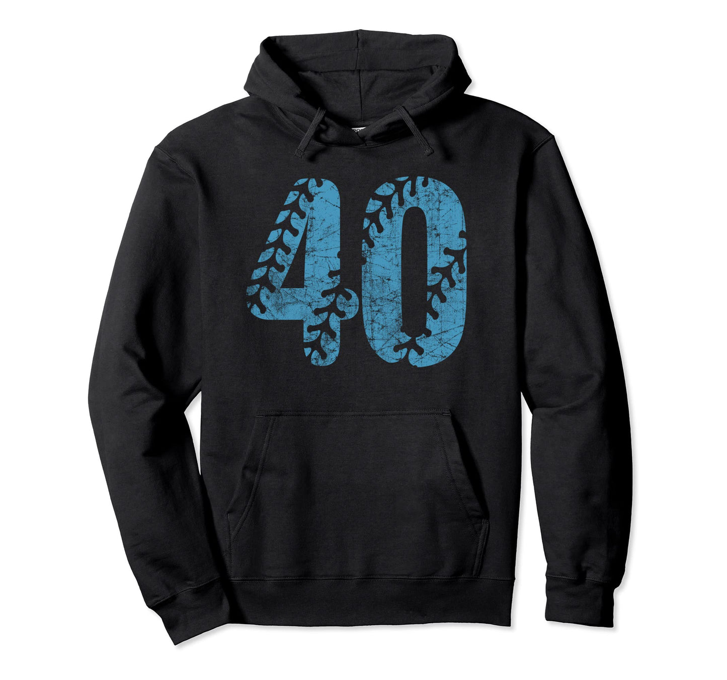 Baseball Softball Mom 40 Number Hoodie - Unique Graphic Men Women - T-Shirt, Sweatshirt, Hoodie