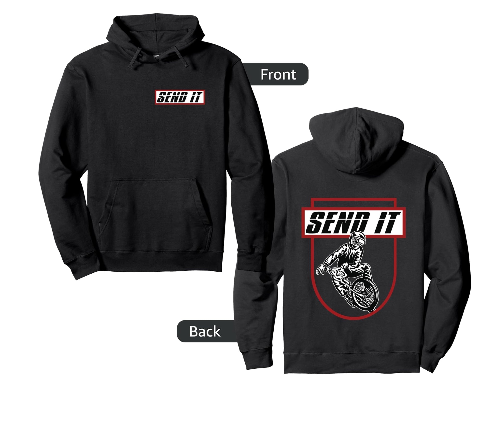 Send It Dirt Bike Bmx Offroad Gift Hoodie - Aesthetic Graphic Men Women - T-Shirt, Sweatshirt, Hoodie