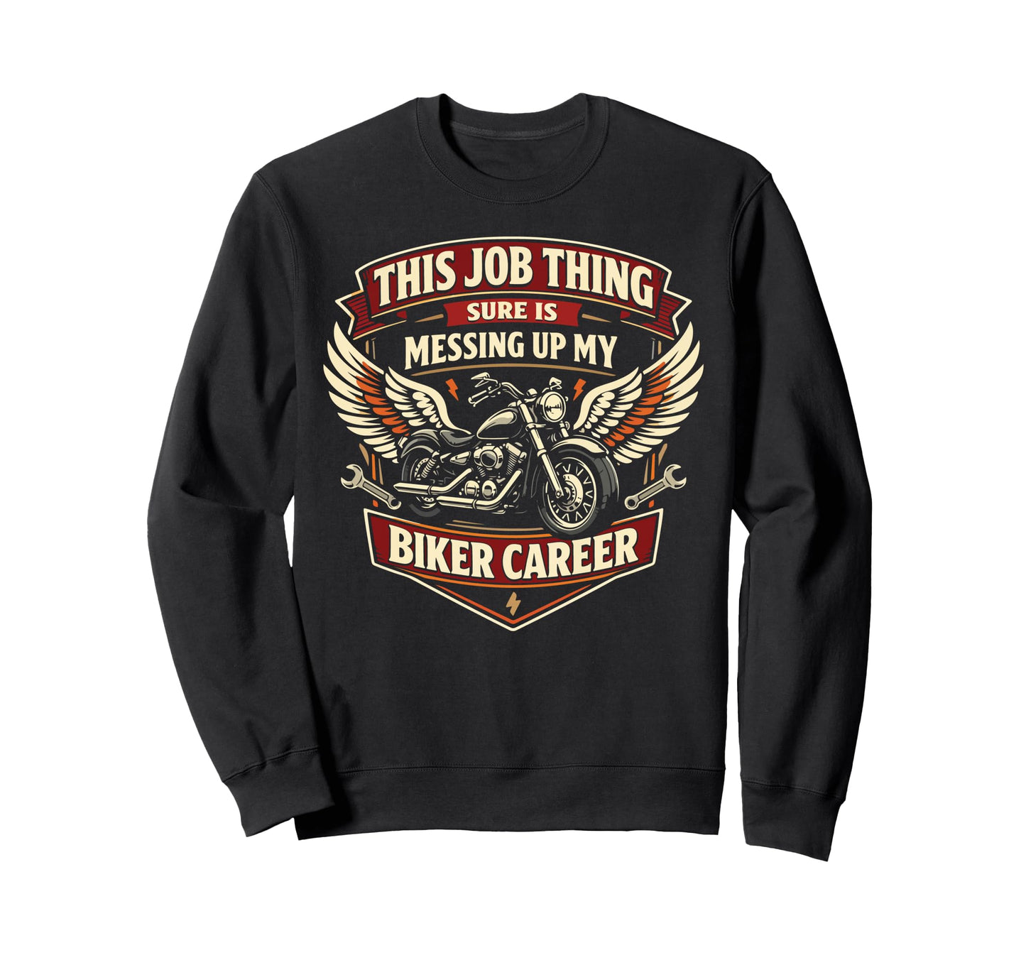 Motorcycle Biker This Job Thing Sweatshirt - Custom Art Print for Adults - T-Shirt, Sweatshirt, Hoodie