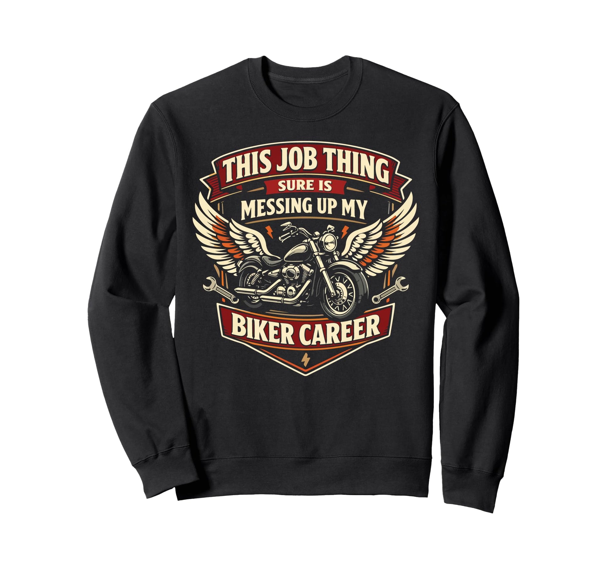Motorcycle Biker This Job Thing Sweatshirt - Custom Art Print for Adults - T-Shirt, Sweatshirt, Hoodie