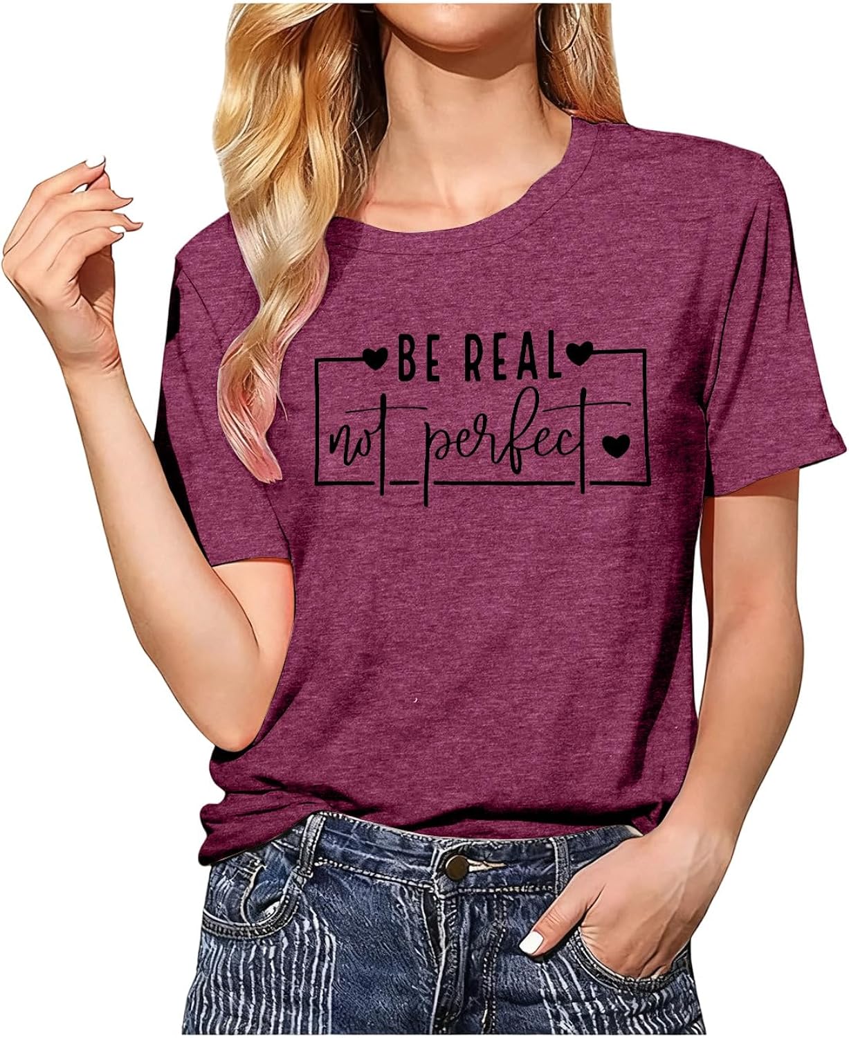 Inspirational for Women Positive Message Be You Real - Adult & Kids T-Shirts, Sweatshirts & Hoodies apparel design preview 1