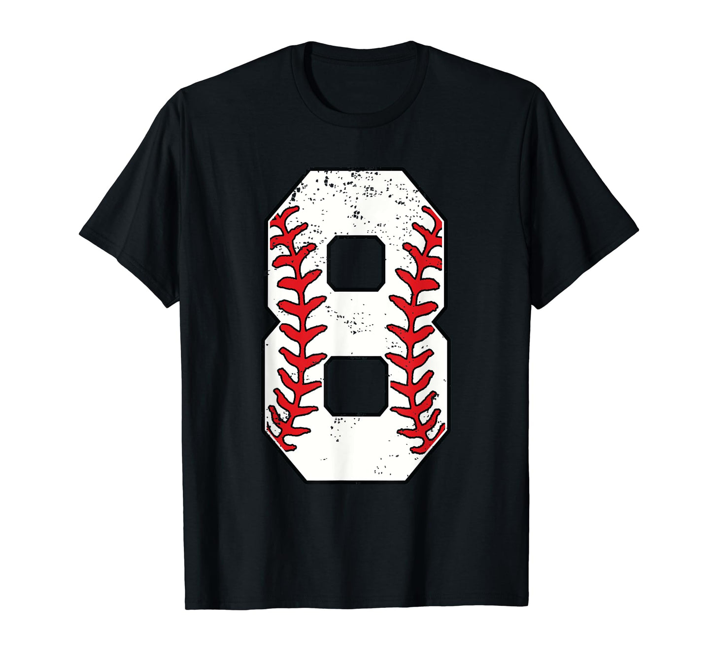 Number 8 Baseball 8 Jersey Number T-Shirt - Custom Art Print Men Women - T-Shirt, Sweatshirt, Hoodie