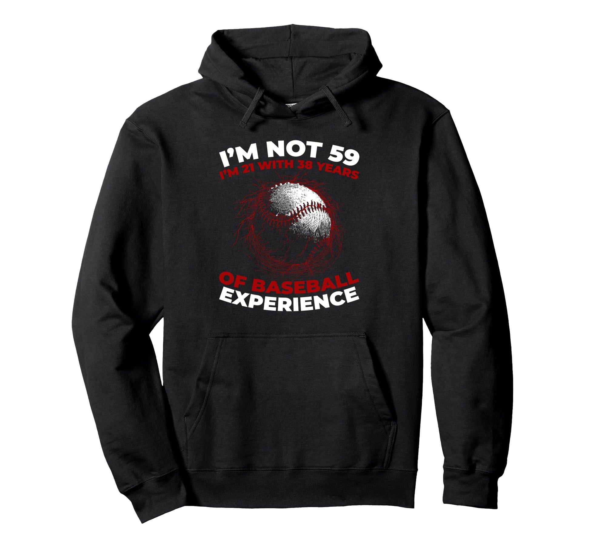 59 Years Old Team Sport Baseball Hoodie - Unique Graphic for Adults - T-Shirt, Sweatshirt, Hoodie