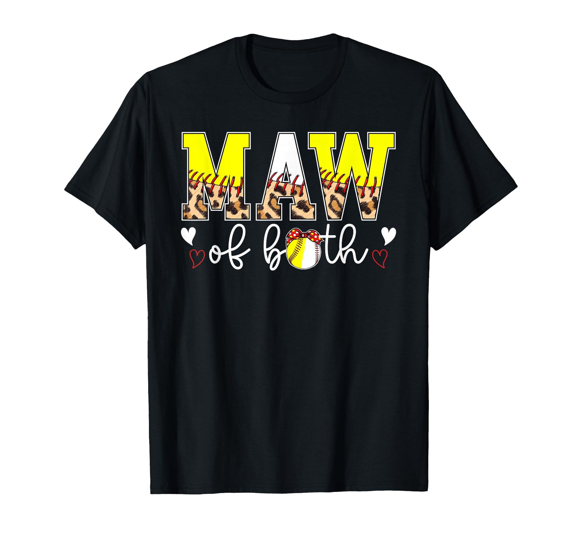 Maw Both Leopard Softball Baseball Maw T-Shirt - Custom Art Print Unisex - T-Shirt, Sweatshirt, Hoodie