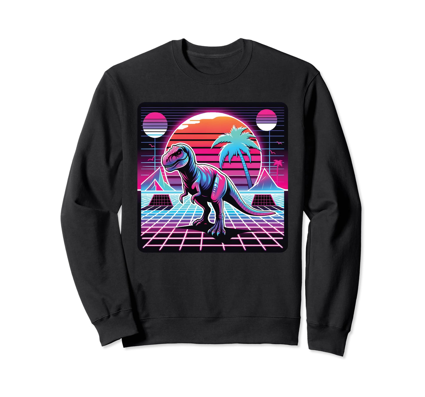Retrowave Synthwave Aesthetic Sweatshirt - Casual Everyday Wear Men Women - T-Shirt, Sweatshirt, Hoodie