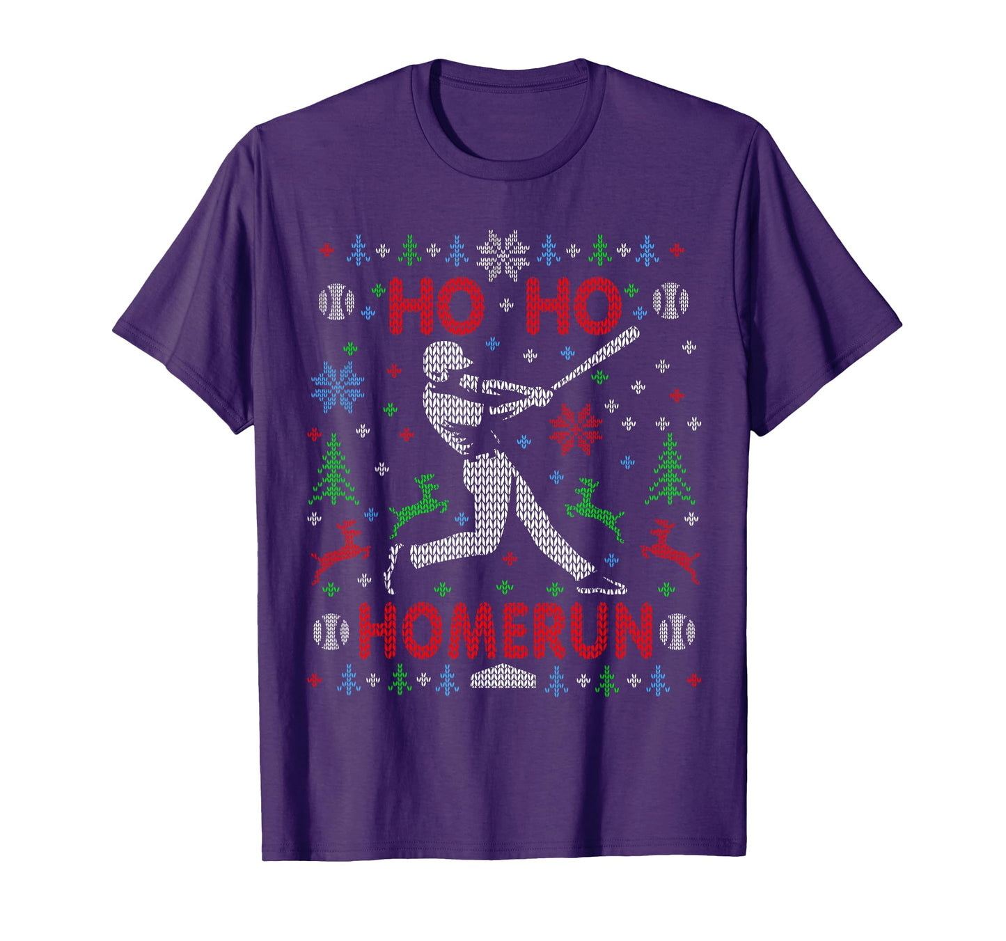 Ho Ho Homerun Baseball Ugly Party Hitter T-Shirt - Unique Graphic Unisex - T-Shirt, Sweatshirt, Hoodie