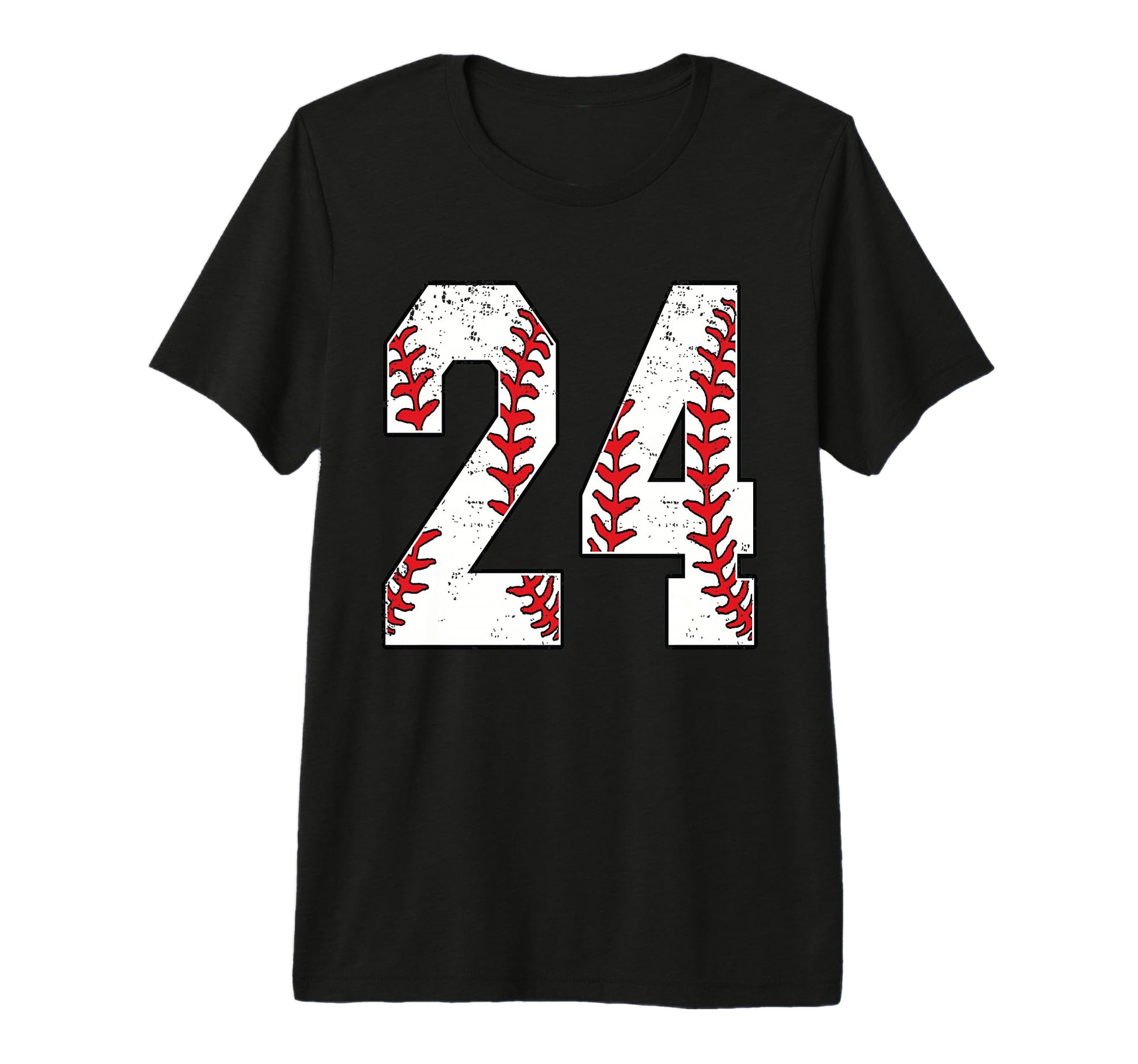 Number 24 Baseball 24 Jersey Number T-Shirt - Custom Art Print for Adults - T-Shirt, Sweatshirt, Hoodie