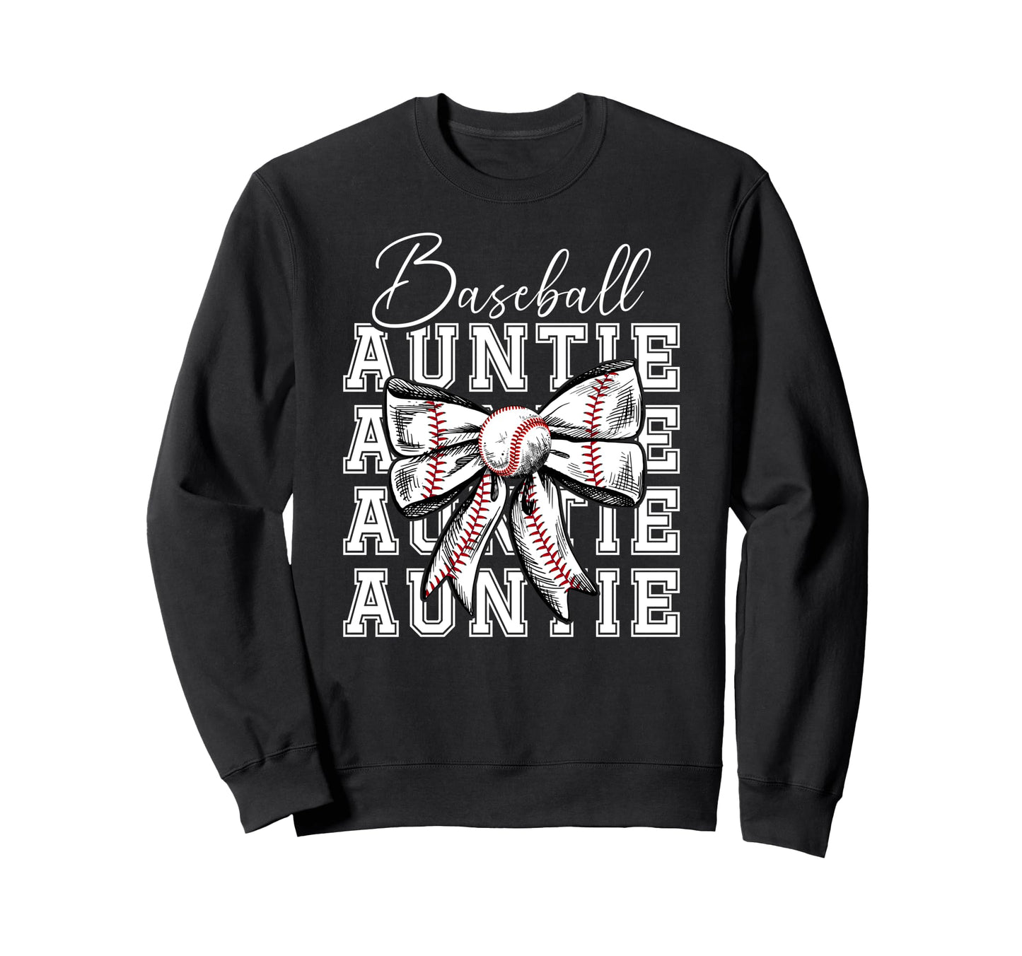 Baseball Auntie Coquette Sweatshirt - Fun Novelty Design for Adults - T-Shirt, Sweatshirt, Hoodie