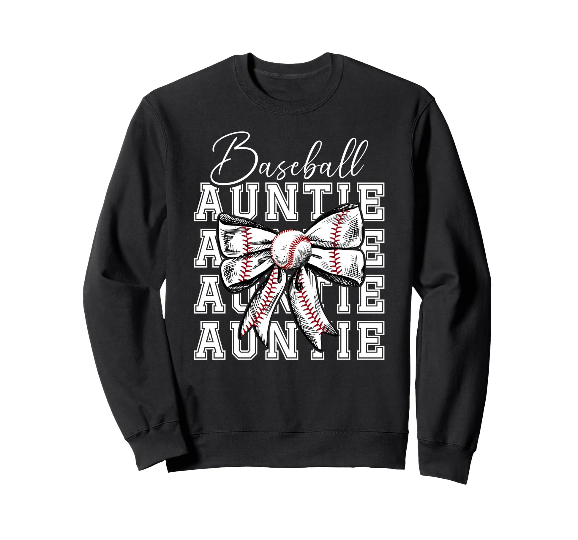 Baseball Auntie Coquette Sweatshirt - Fun Novelty Design for Adults - T-Shirt, Sweatshirt, Hoodie