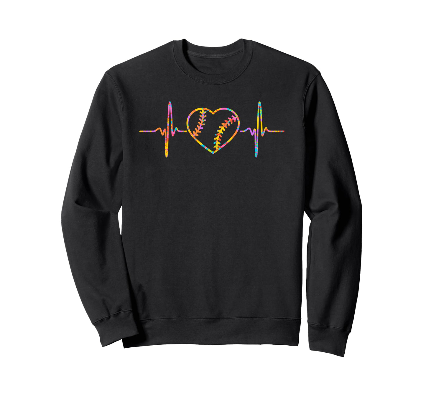 Baseball Heartbeat Sweatshirt - Fun Novelty Design Unisex - T-Shirt, Sweatshirt, Hoodie