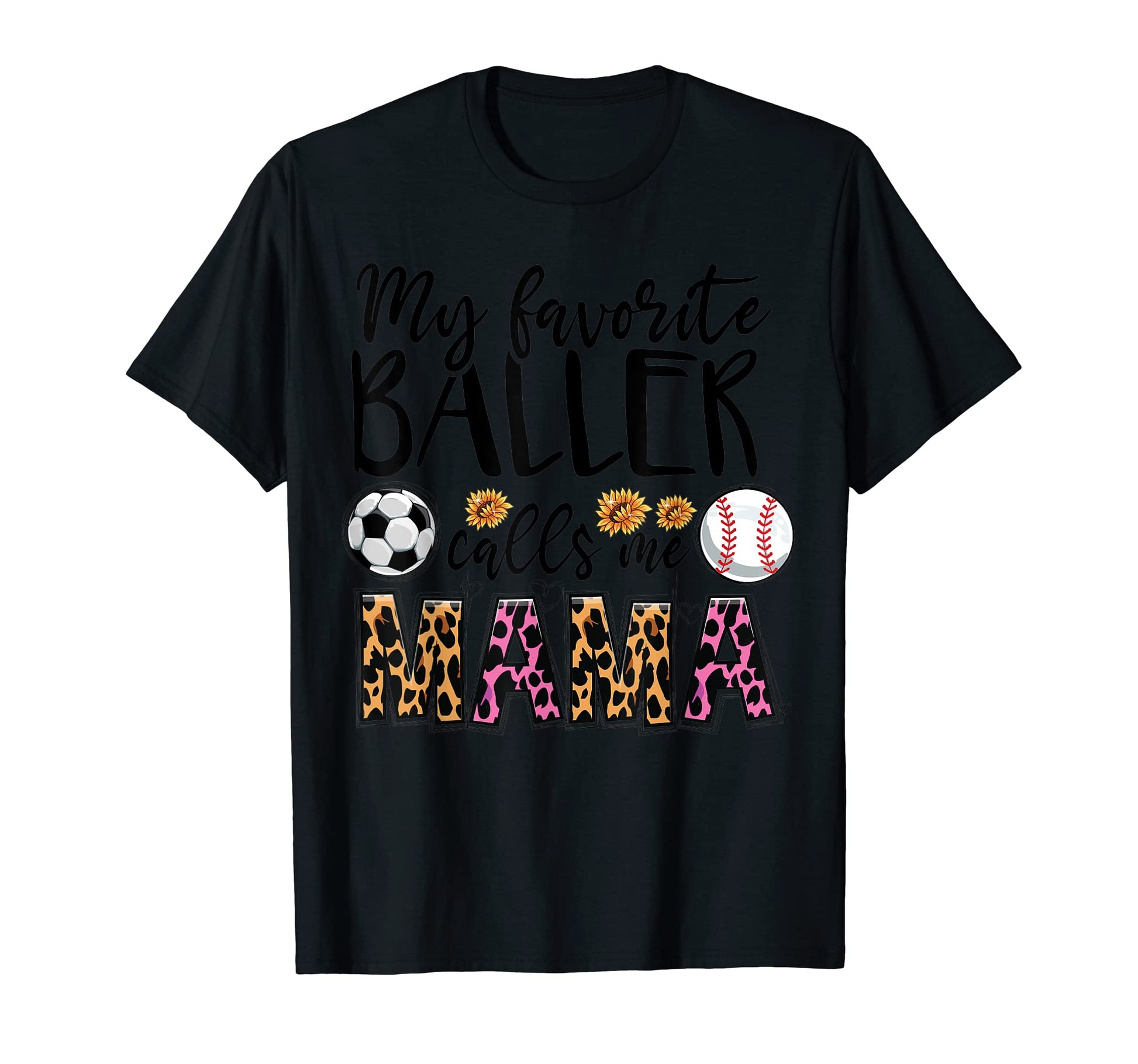 Baseball And Soccer Calls Me Mama T-Shirt - Custom Art Print for Adults - T-Shirt, Sweatshirt, Hoodie