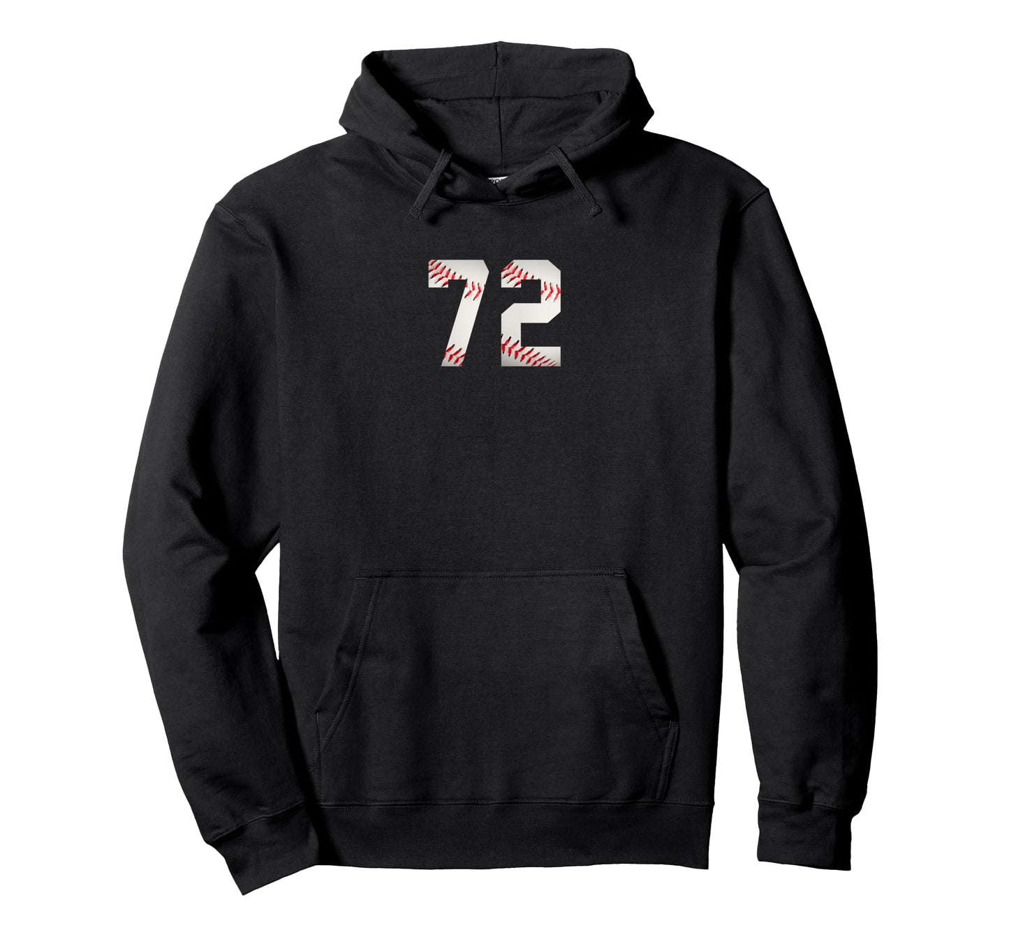 Number 72 Minimalist Birthday Baseball Hoodie - Graphic Print Men Women - T-Shirt, Sweatshirt, Hoodie