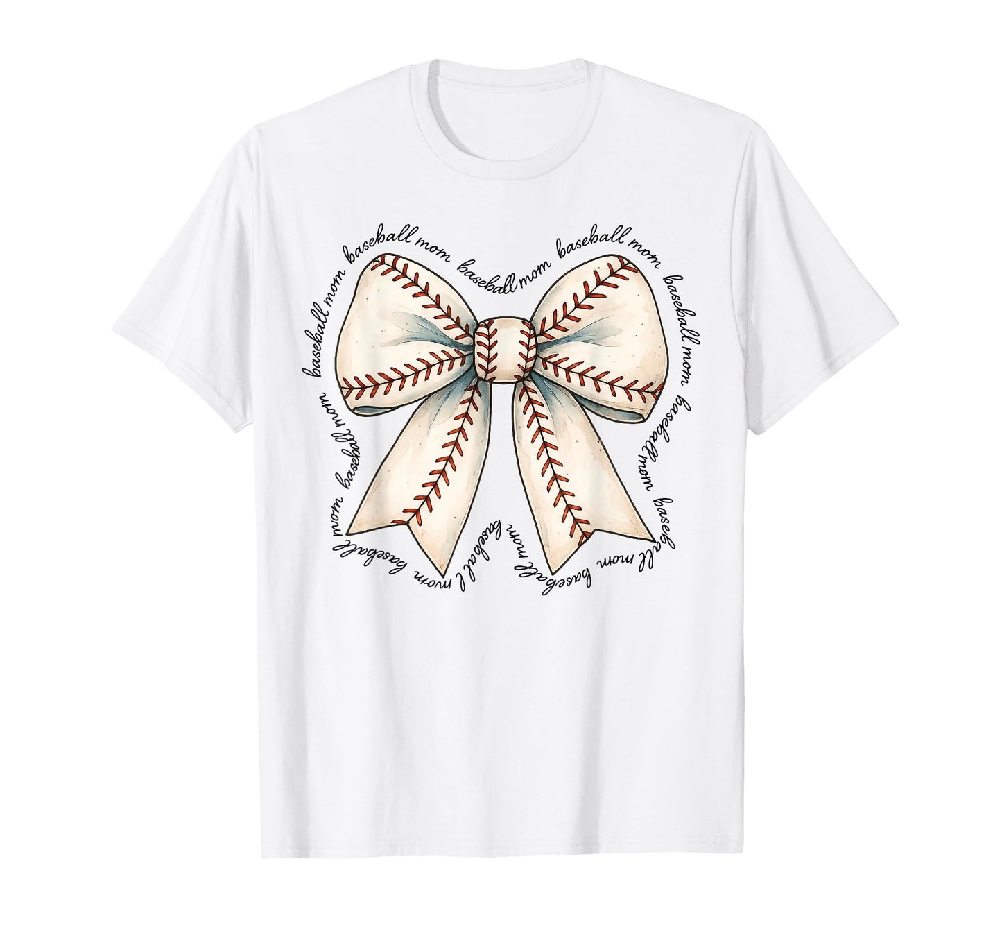 Baseball Mom Mama Baseball Coquette T-Shirt - Aesthetic Graphic for Adults - T-Shirt, Sweatshirt, Hoodie