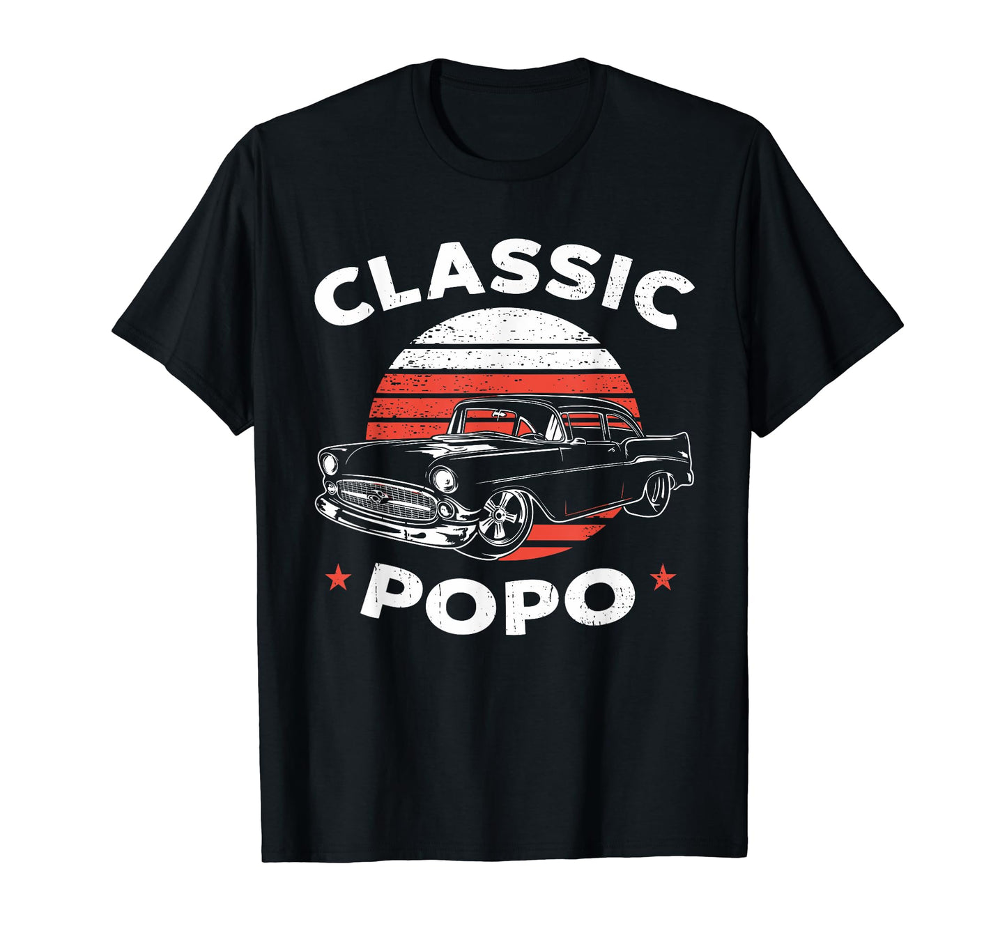Popo Funny Car Lover Enthusiast T-Shirt - Minimalist Print for Adults - T-Shirt, Sweatshirt, Hoodie