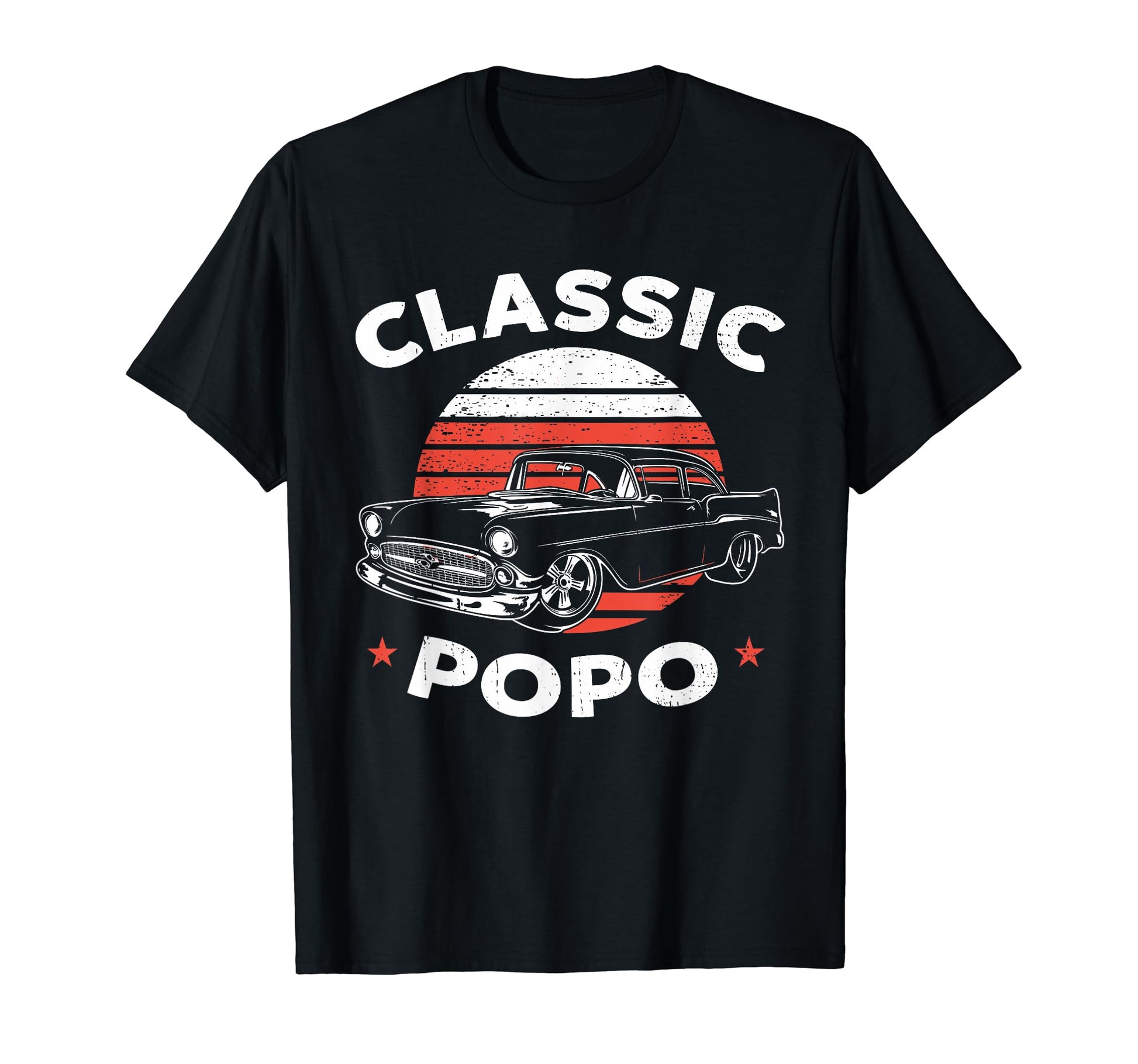 Popo Funny Car Lover Enthusiast T-Shirt - Minimalist Print for Adults - T-Shirt, Sweatshirt, Hoodie