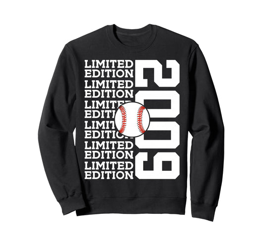 2009 Baseball 17Th Birthday Sweatshirt - Casual Everyday Wear Unisex - T-Shirt, Sweatshirt, Hoodie