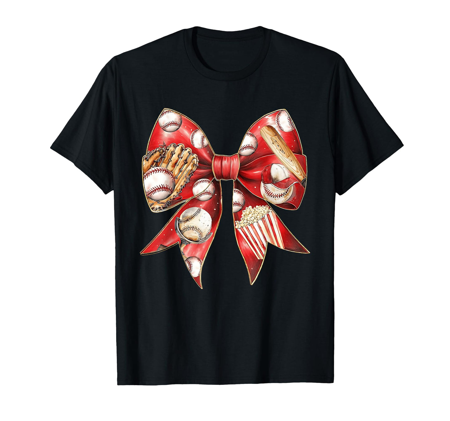 Baseball Mom Coquette Bow Mothers T-Shirt - Casual Everyday Wear Unisex - T-Shirt, Sweatshirt, Hoodie