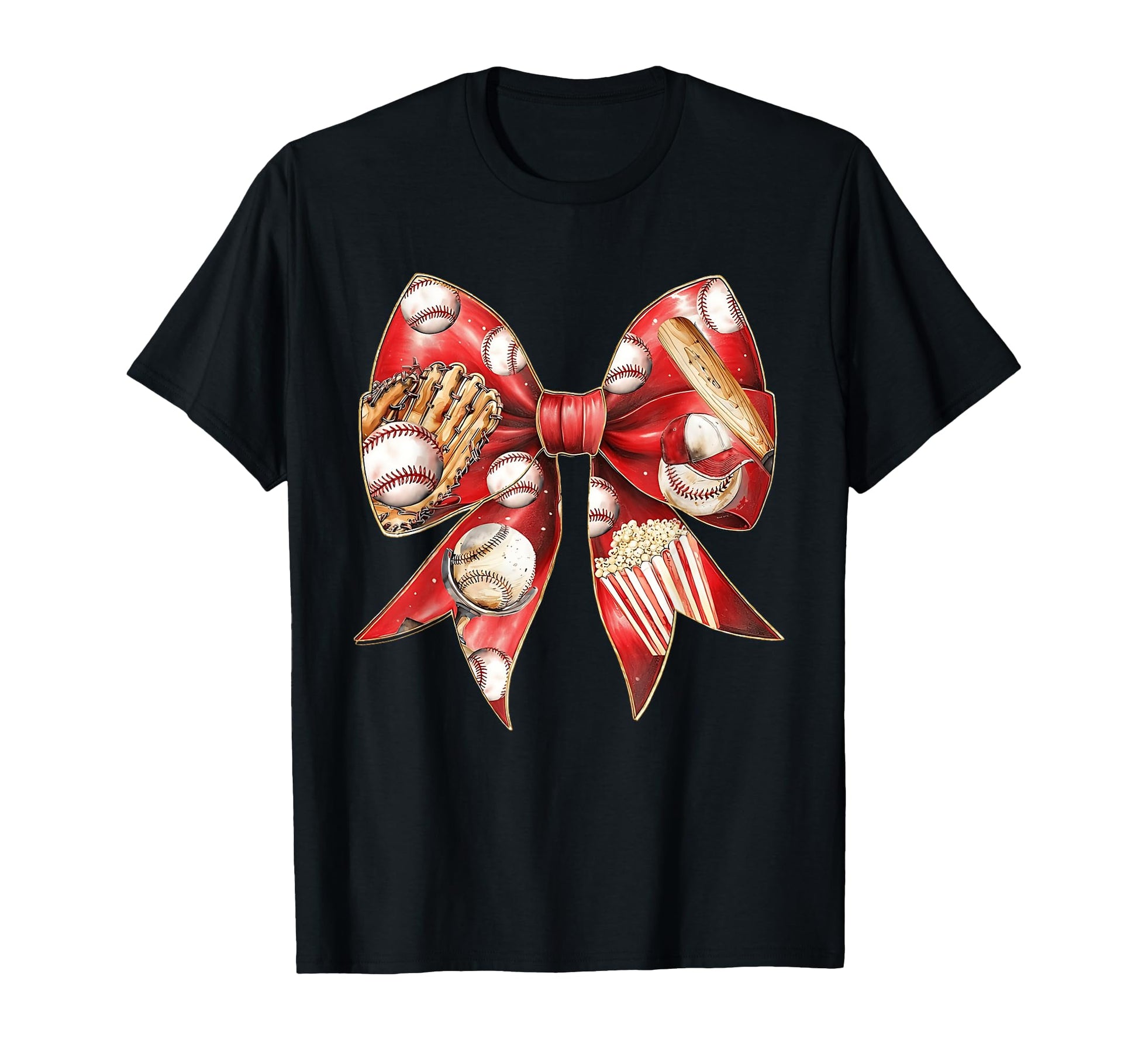 Baseball Mom Coquette Bow Mothers T-Shirt - Casual Everyday Wear Unisex - T-Shirt, Sweatshirt, Hoodie