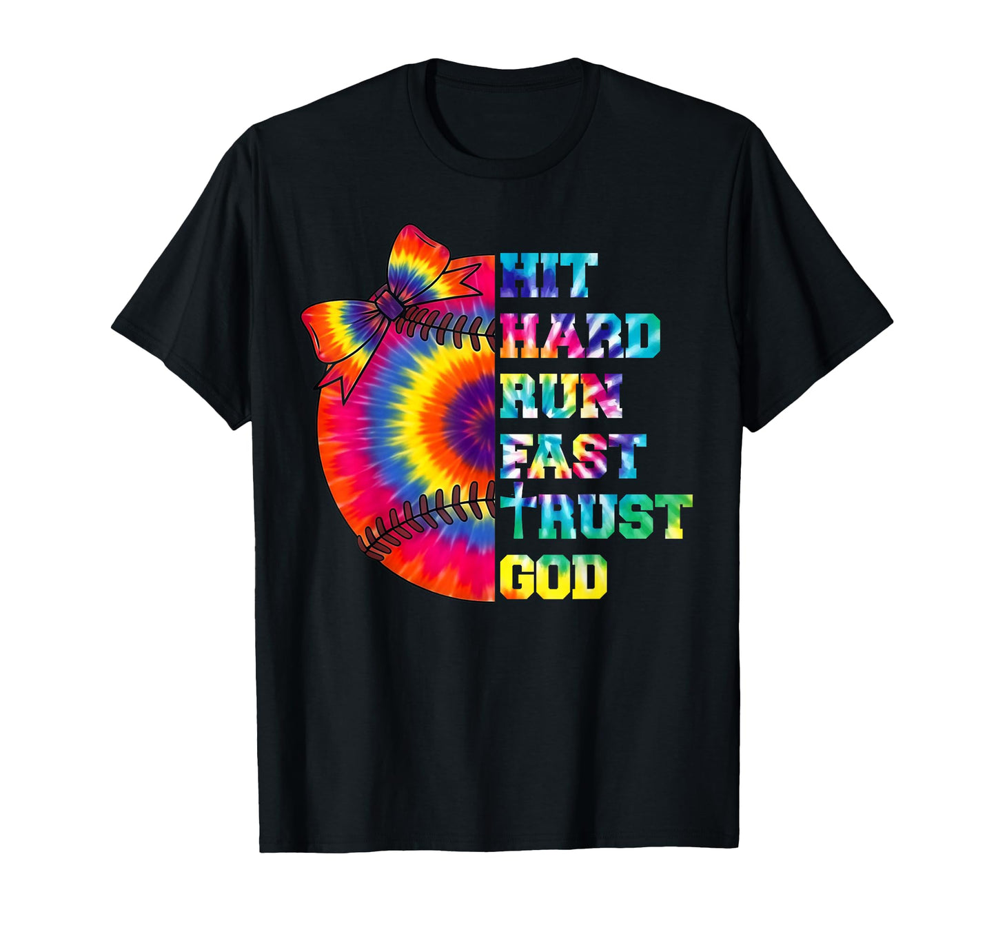 Christian Baseball Hit Hard Run Fast T-Shirt - Graphic Print for Adults - T-Shirt, Sweatshirt, Hoodie