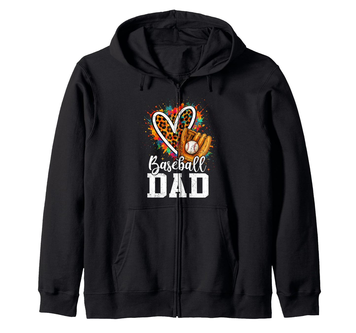 My Favorite Baseball Dad Leopard T-Shirt - Casual Everyday Wear Men Women - T-Shirt, Sweatshirt, Hoodie