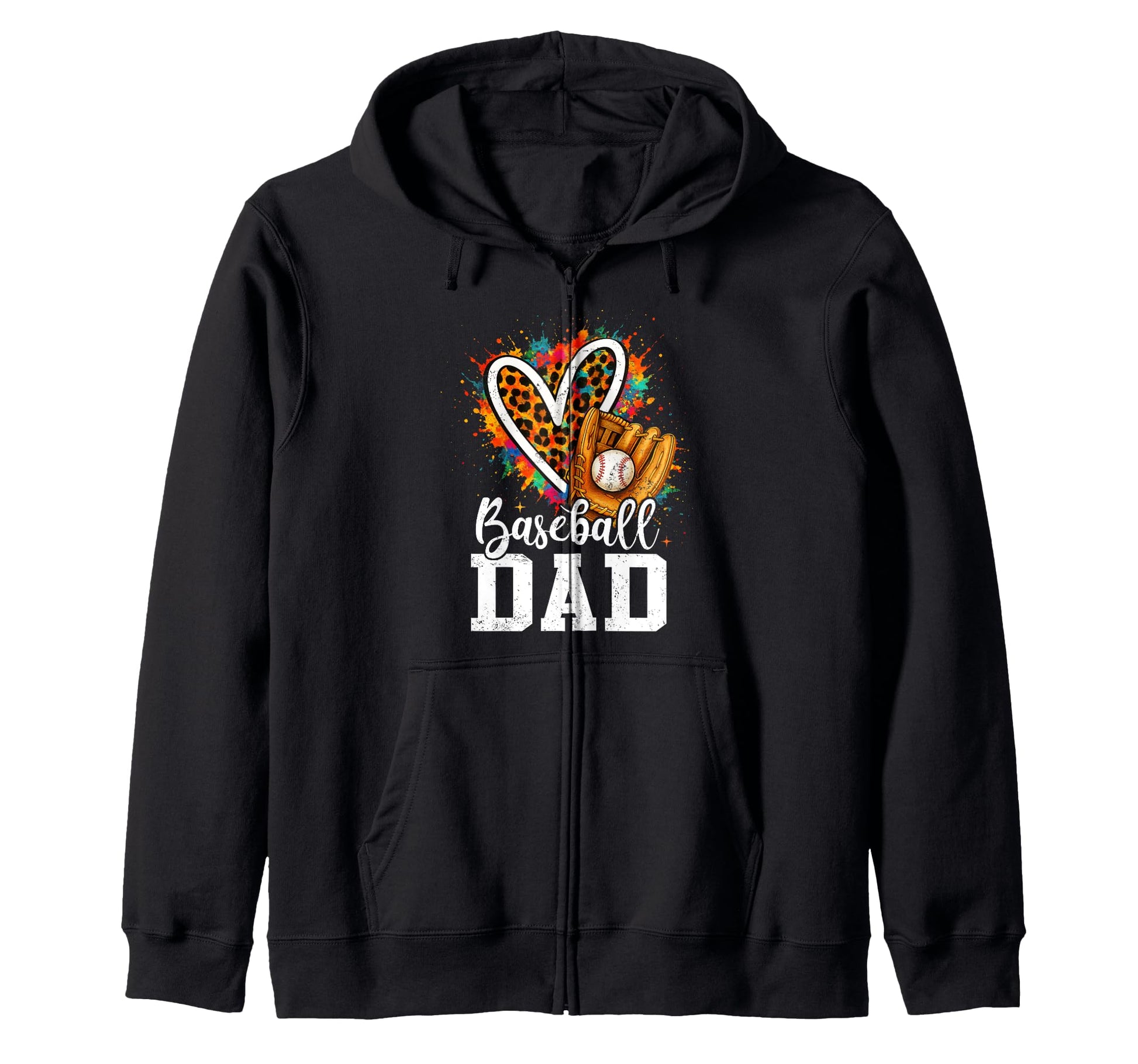 My Favorite Baseball Dad Leopard T-Shirt - Casual Everyday Wear Men Women - T-Shirt, Sweatshirt, Hoodie