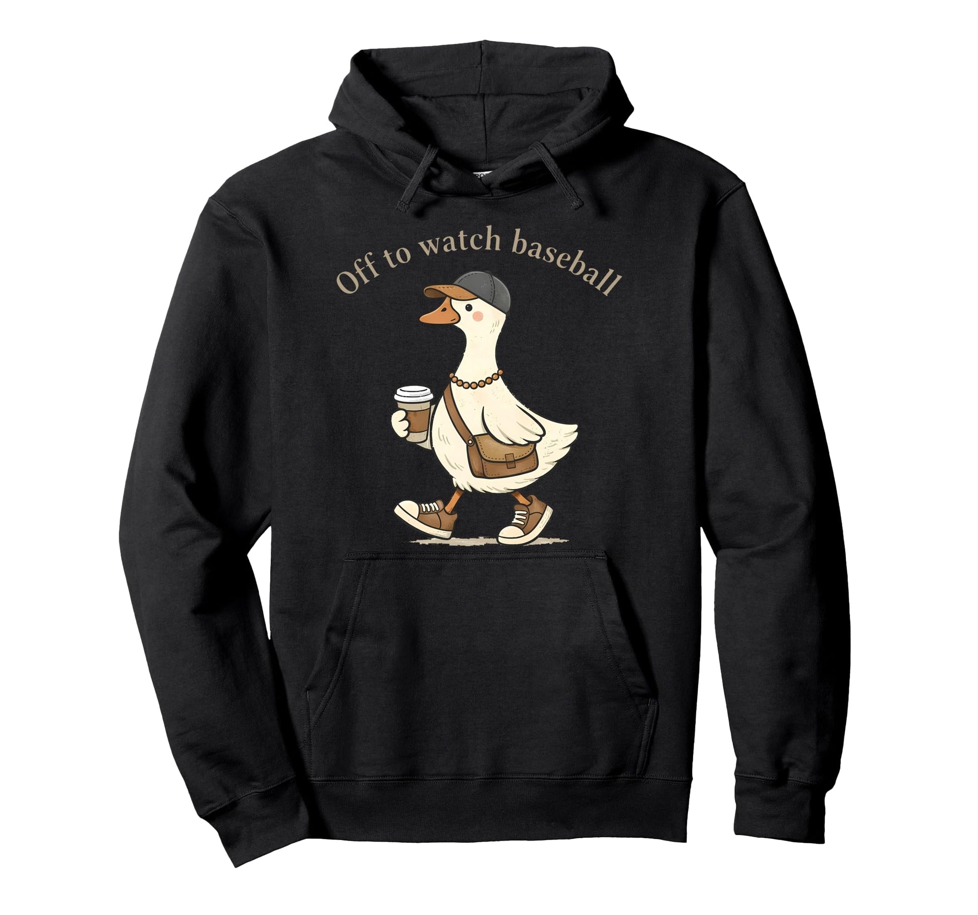 Fun Off To Watch Baseball Goose Game Day Hoodie - Trendy Graphic Men Women - T-Shirt, Sweatshirt, Hoodie