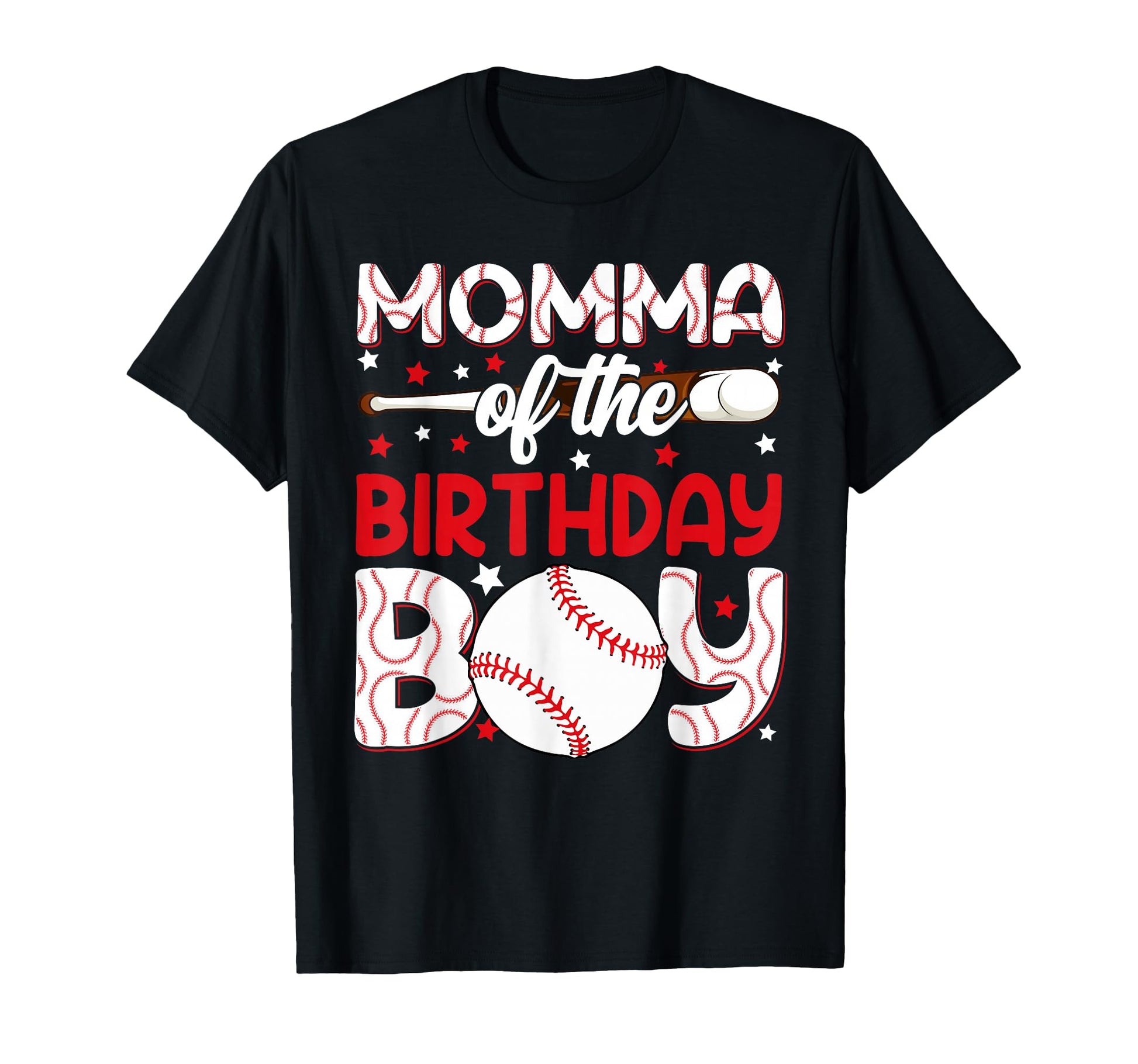Momma Birthday Baseball Party Family T-Shirt - Minimalist Print for Adults - T-Shirt, Sweatshirt, Hoodie
